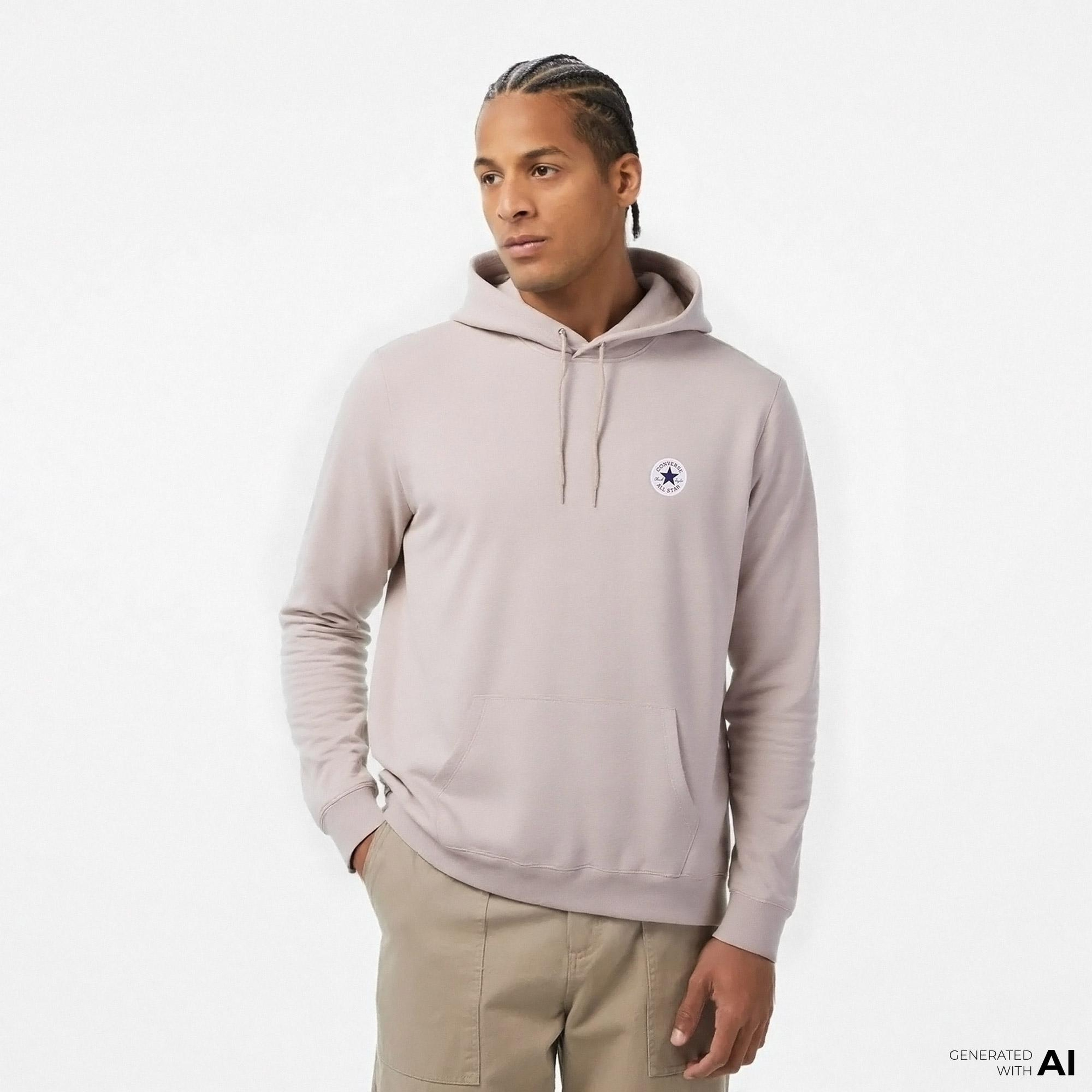 Converse Go-To Unisex Bej Hoodie