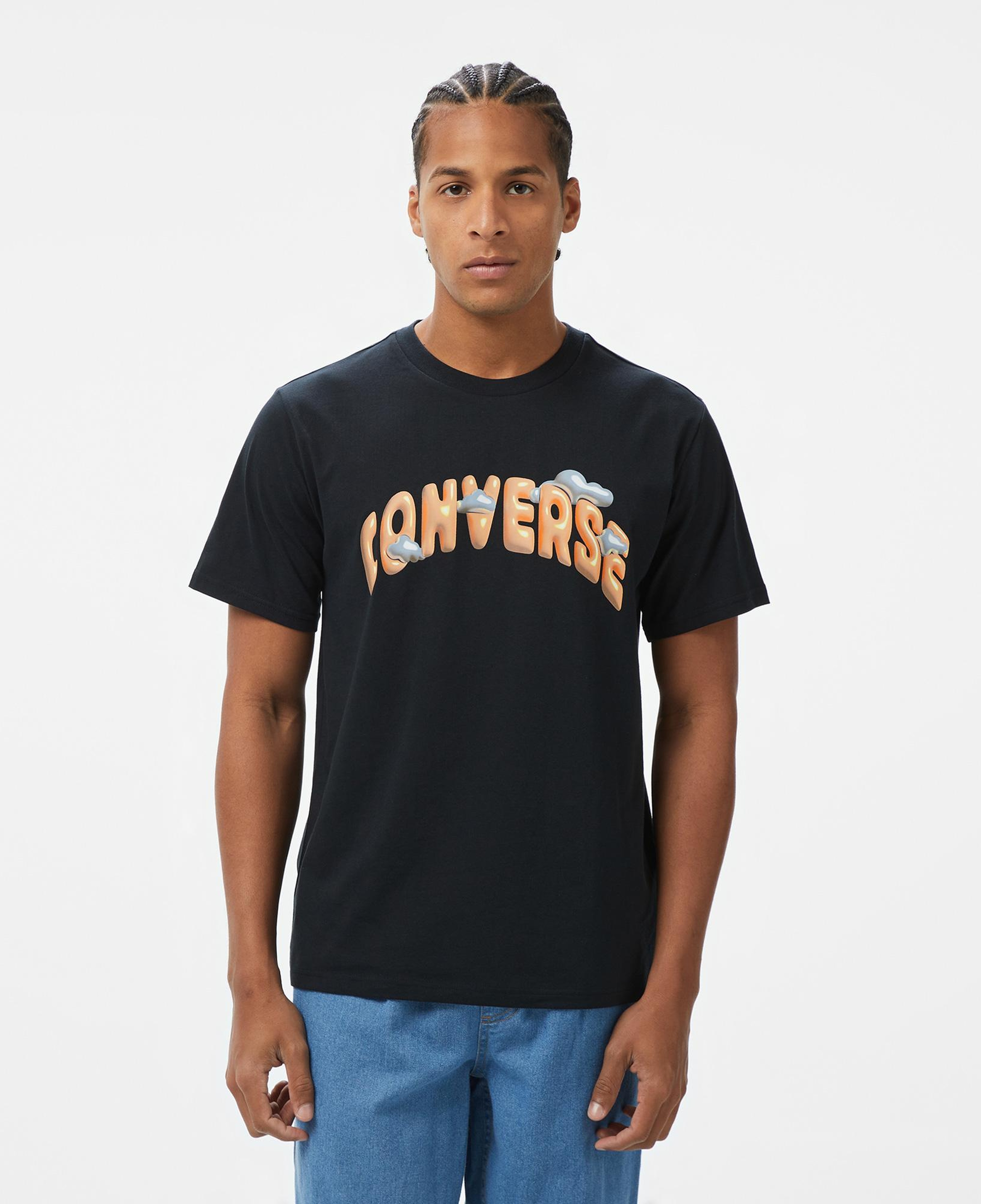 Converse Classic Erkek Baskılı Siyah T-Shirt