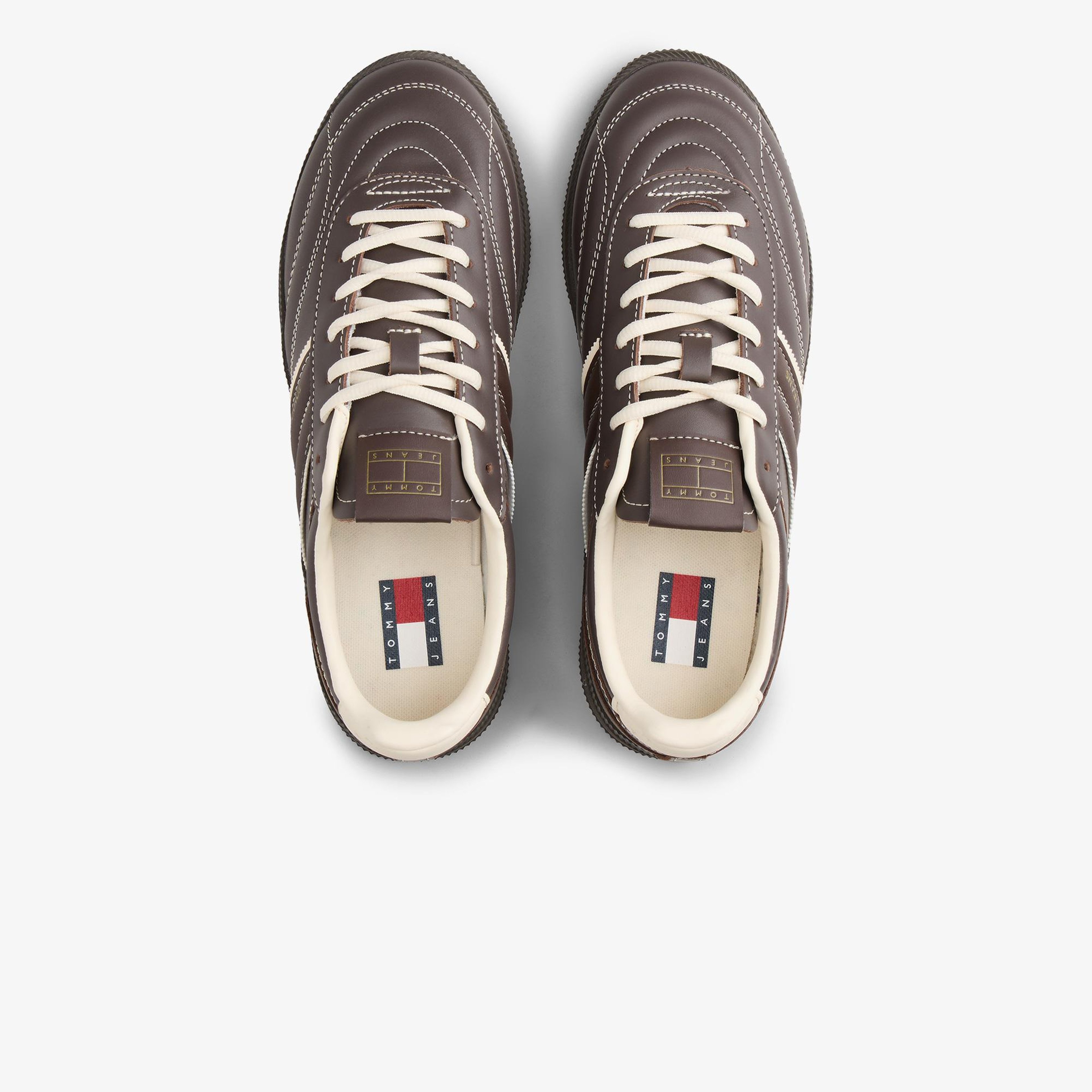 Tommy Hilfiger The Greenwich Edge Leather Kadın Kahverengi Spor Ayakkabı