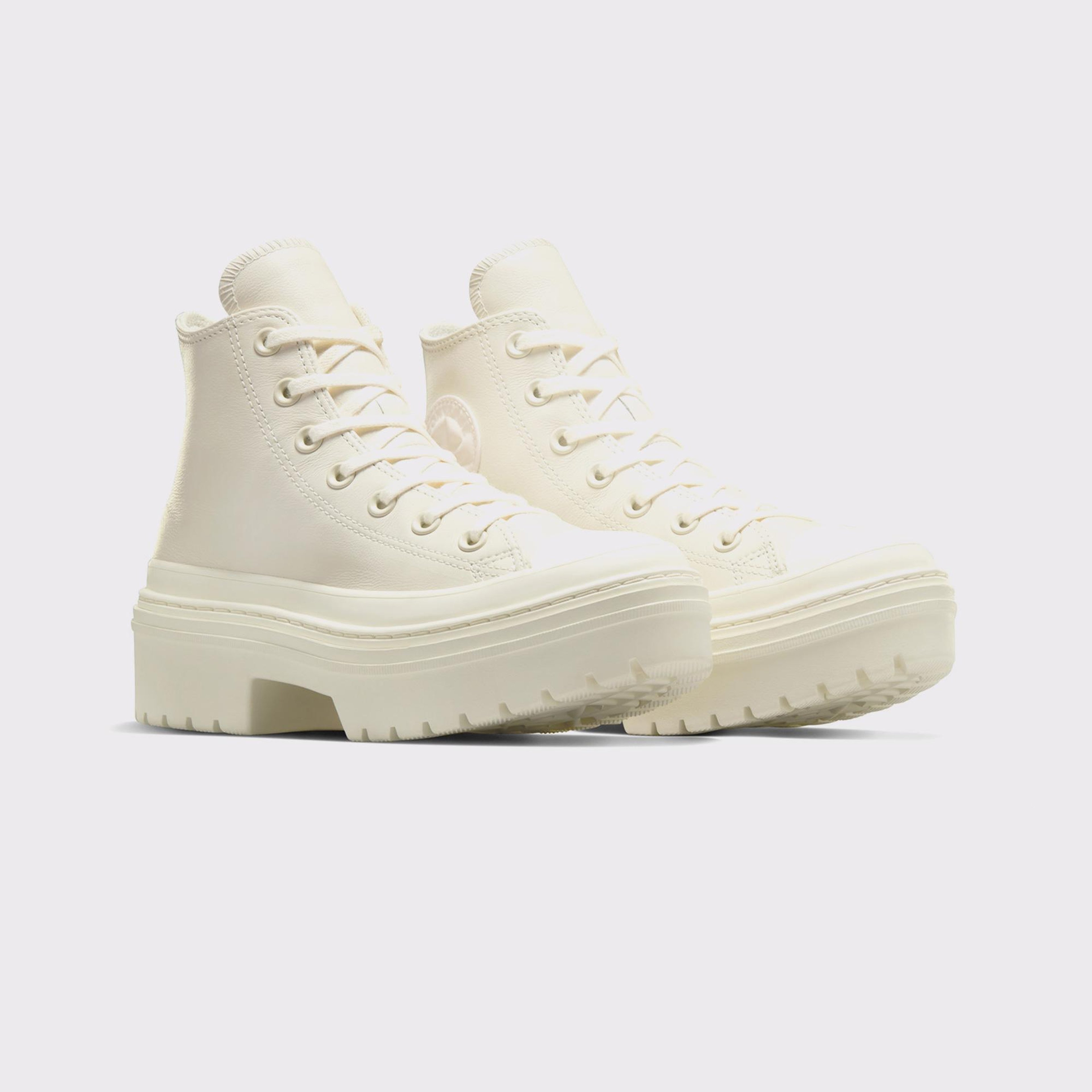 Converse Chuck Taylor All Star Lugged Heel Kadın Bej Deri Platform Bot