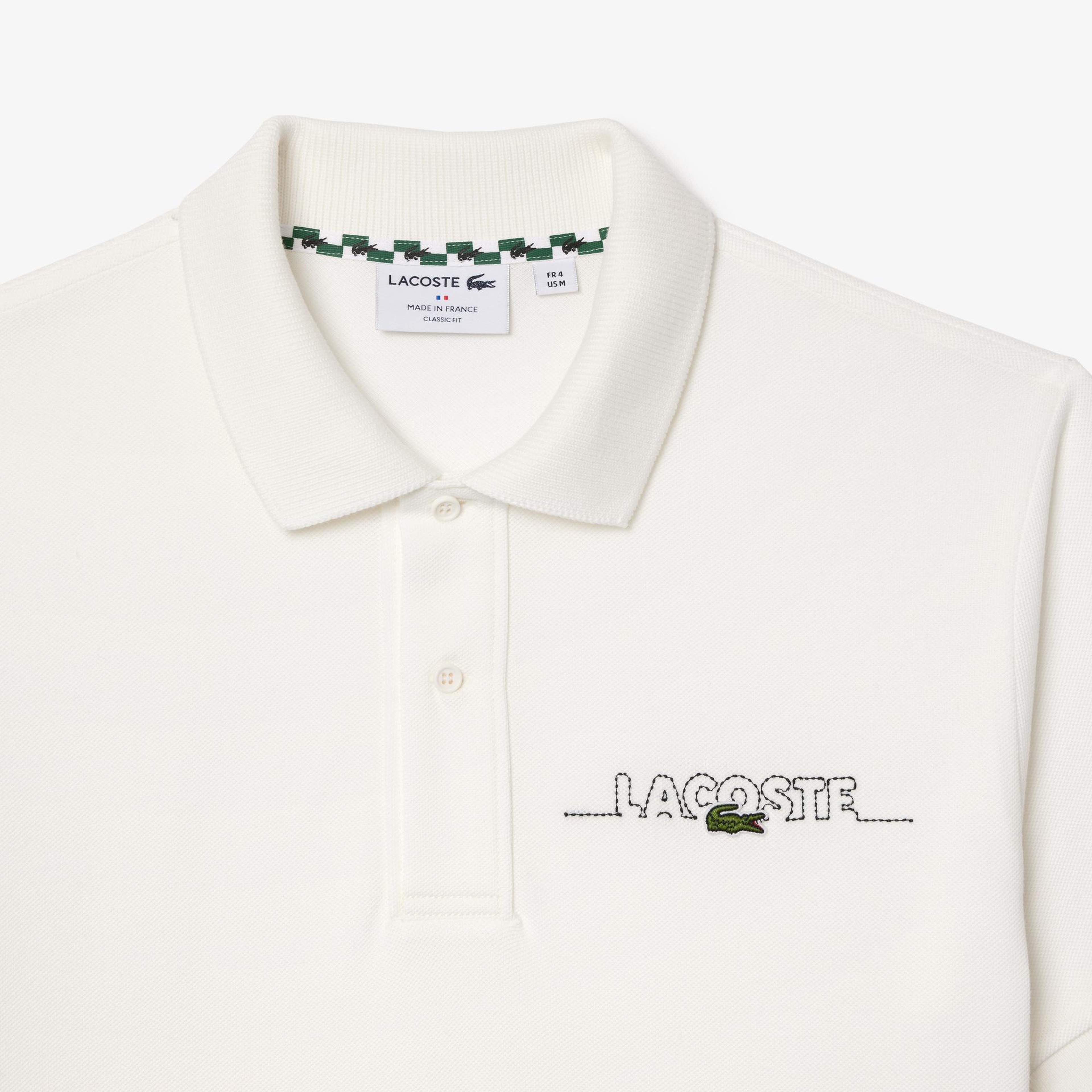 Erkek Classic Fit Beyaz Polo