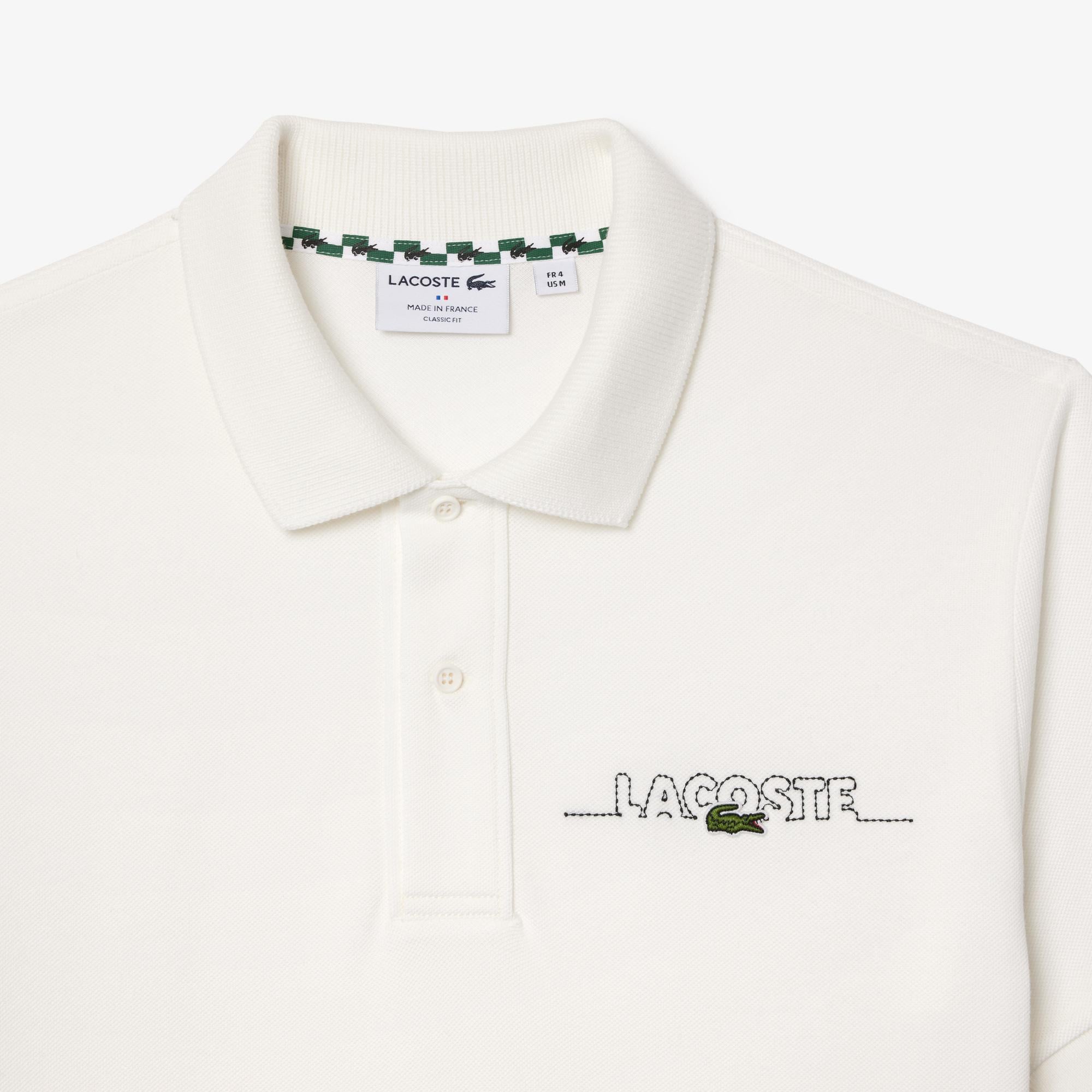 Erkek Classic Fit Beyaz Polo