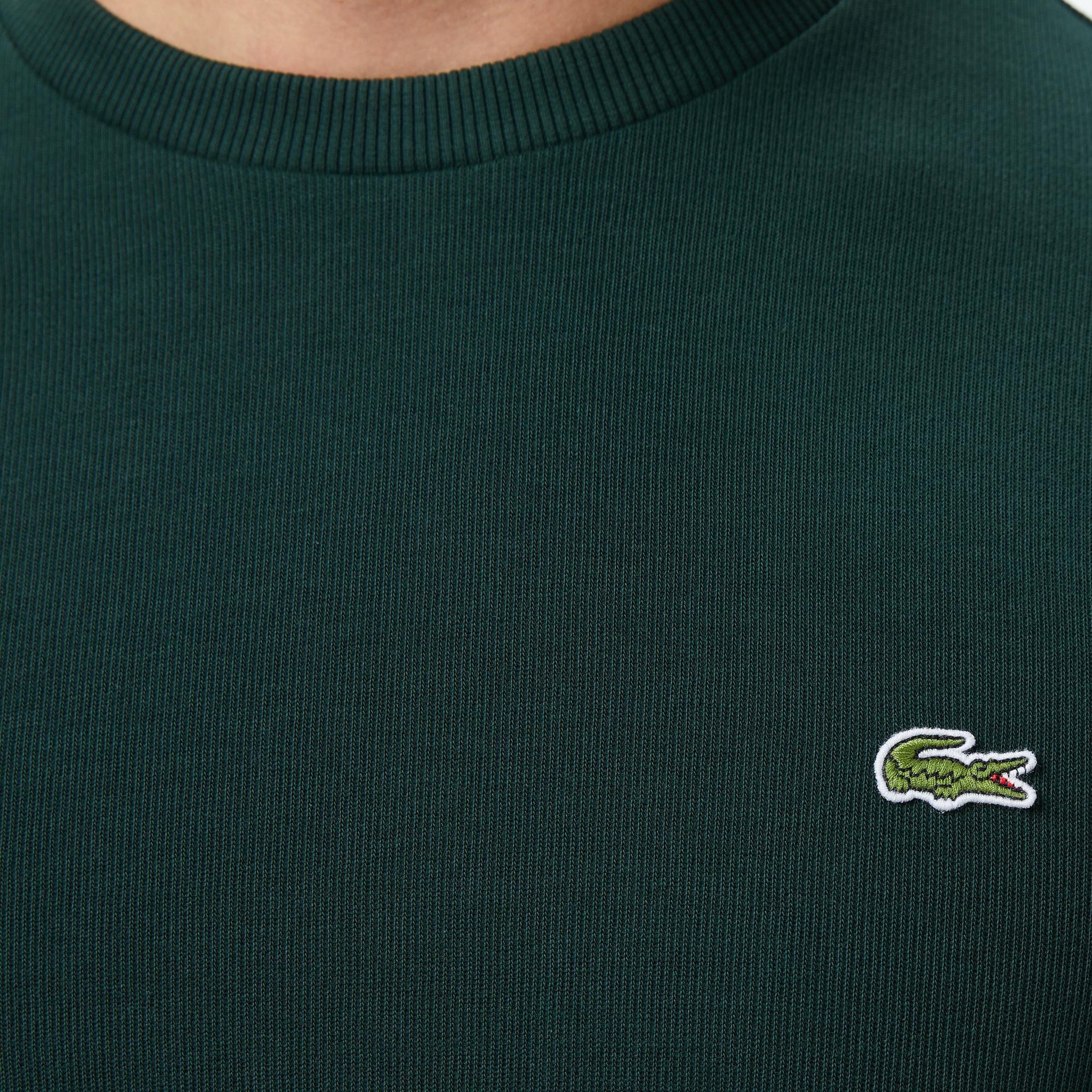 Lacoste Regular Fit Uzun Kollu Bisiklet Yaka Erkek Koyu Yeşil T-Shirt