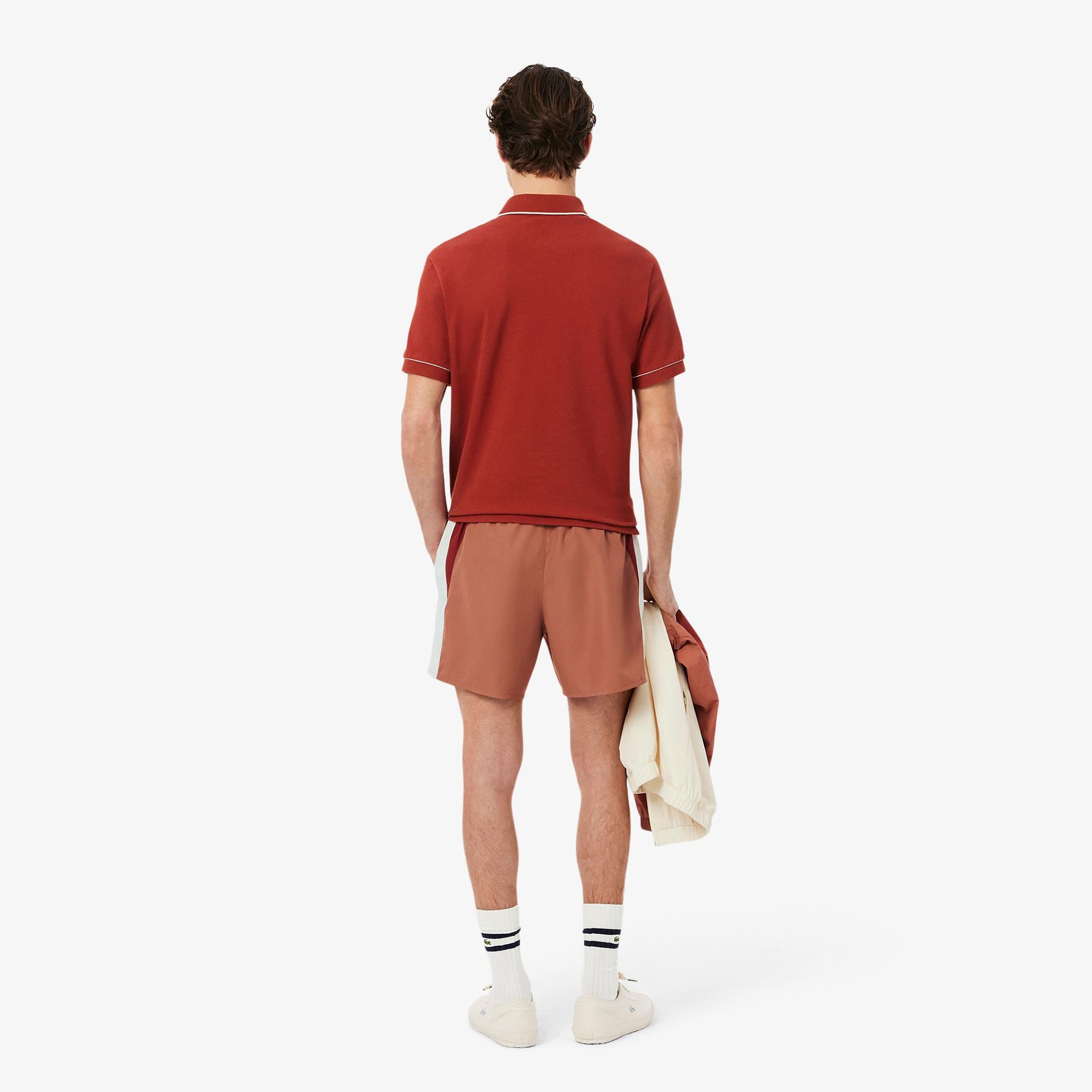 Lacoste Erkek Renk Bloklu Turuncu Deniz Şortu