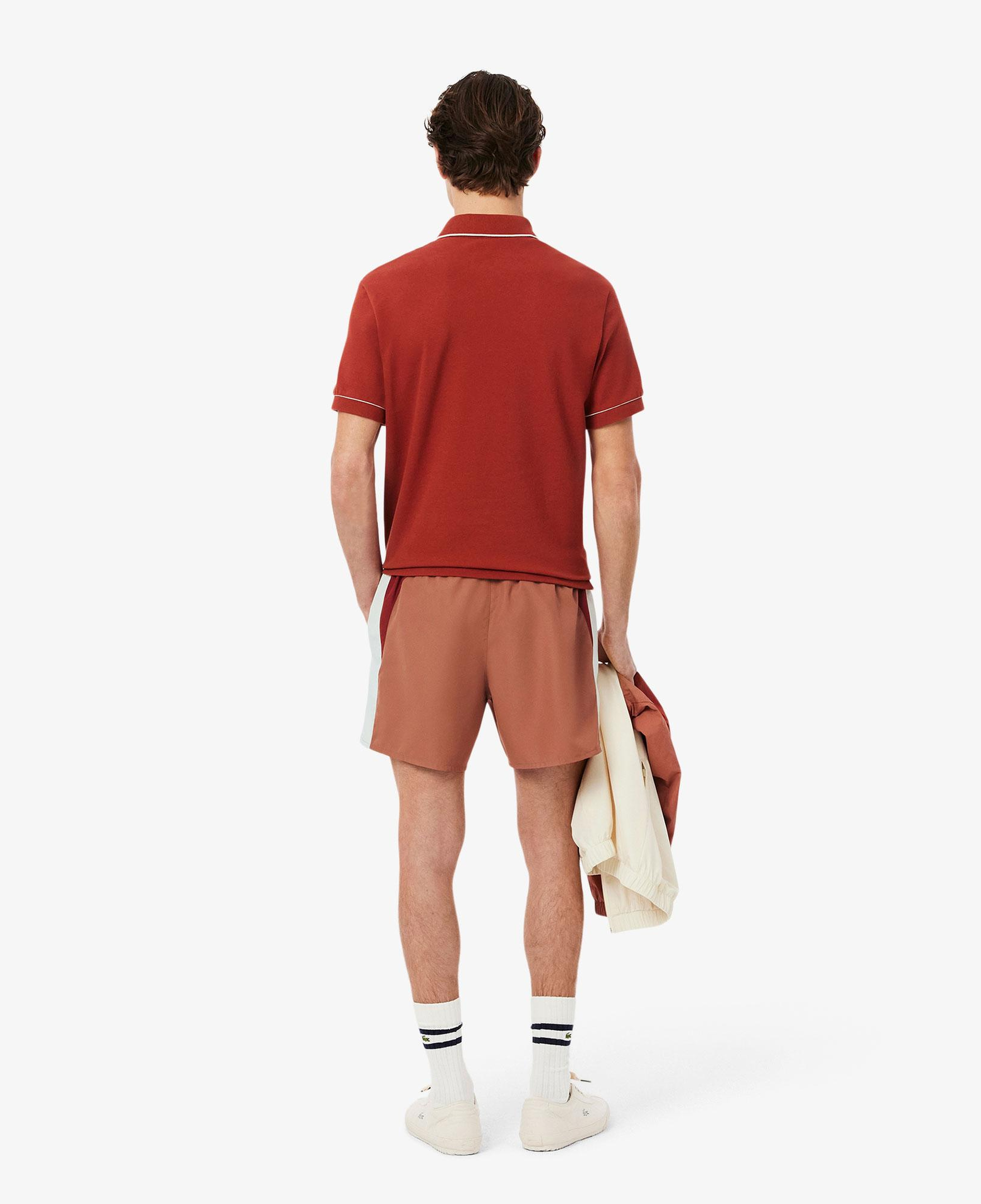 Lacoste Erkek Renk Bloklu Turuncu Deniz Şortu