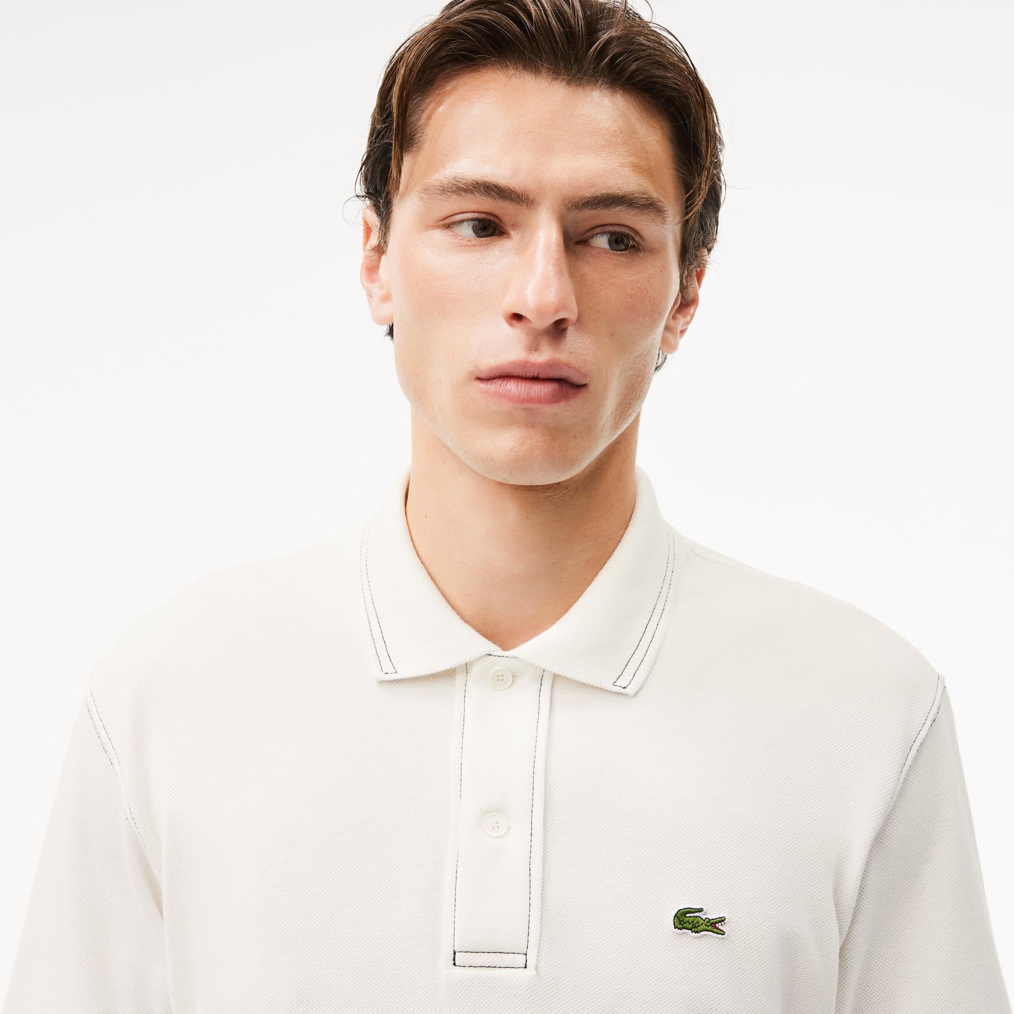 Erkek Classic Fit Organik Pamuk Beyaz Polo