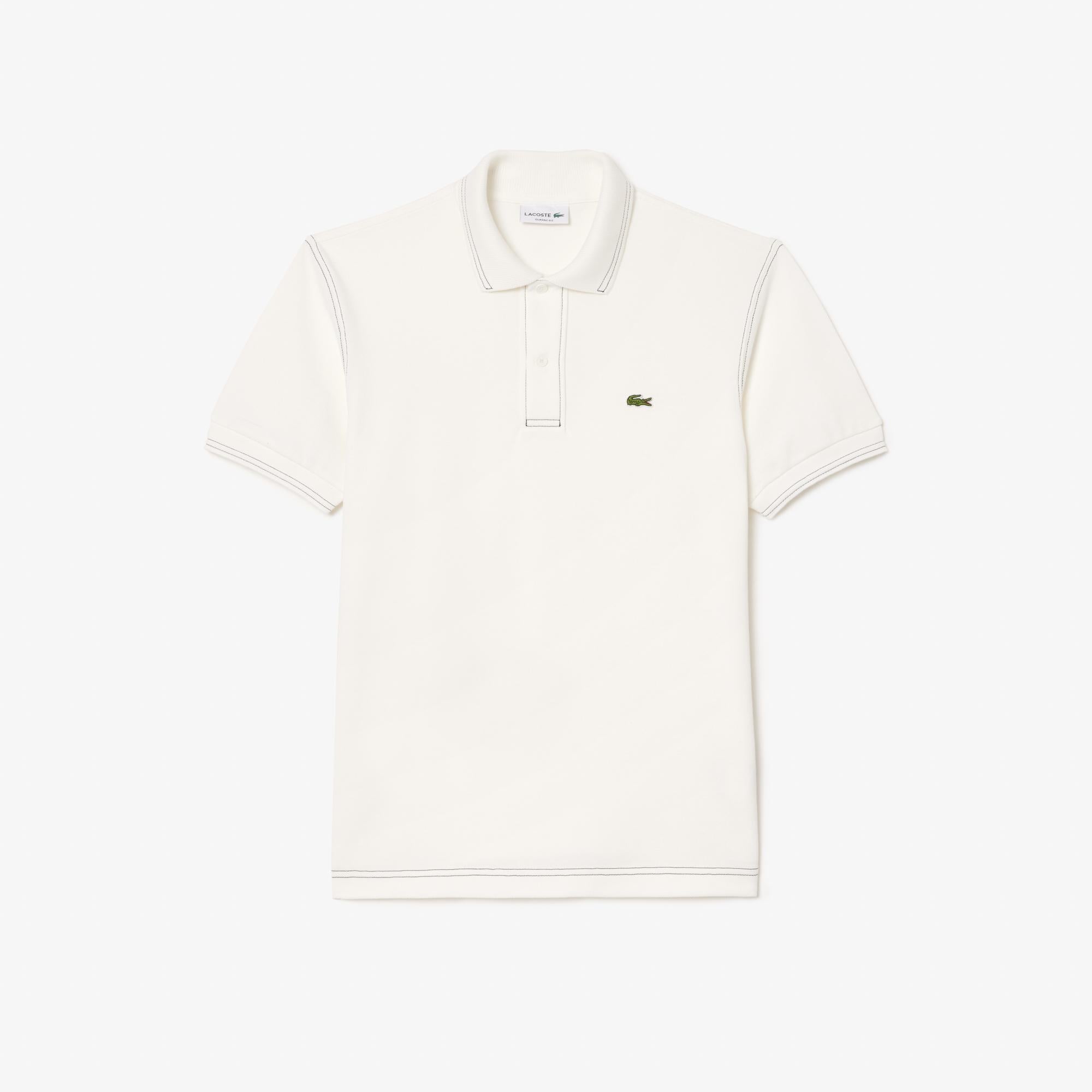 Erkek Classic Fit Organik Pamuk Beyaz Polo