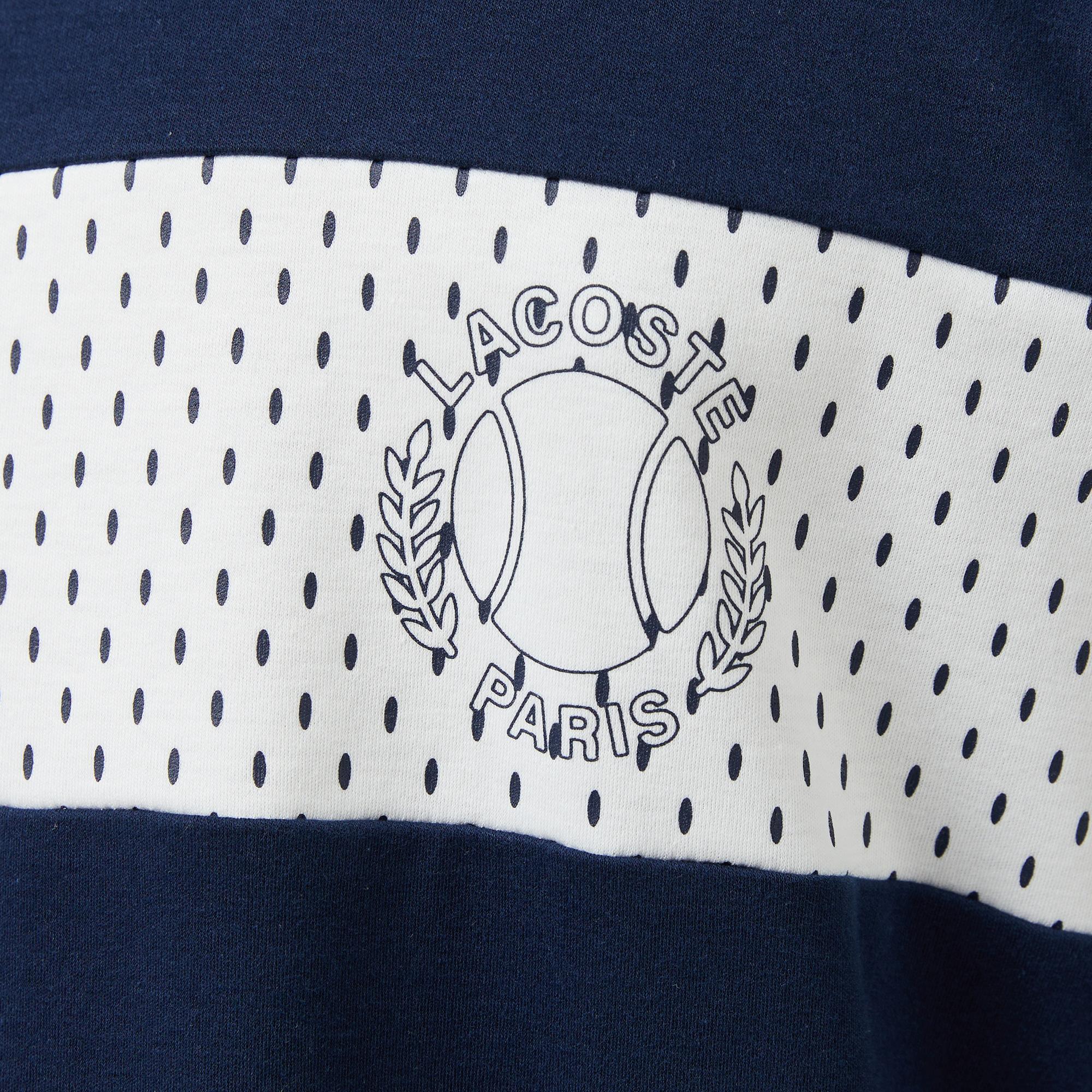 Erkek Bisiklet Yaka Baskılı Lacivert Modal Karışımlı T-Shirt
