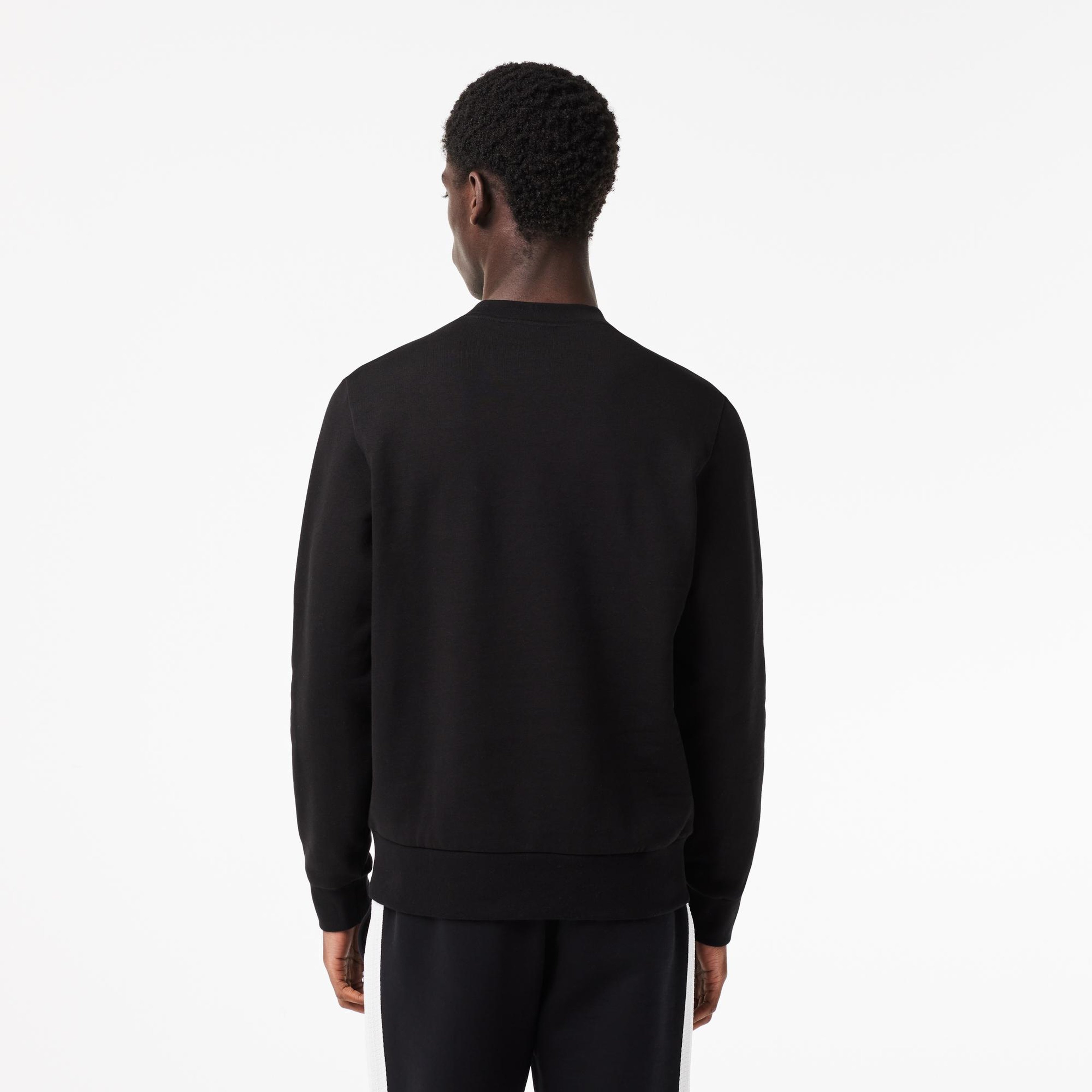 Erkek Classic Fit Bisiklet Yaka Organik Pamuk Siyah Sweatshirt