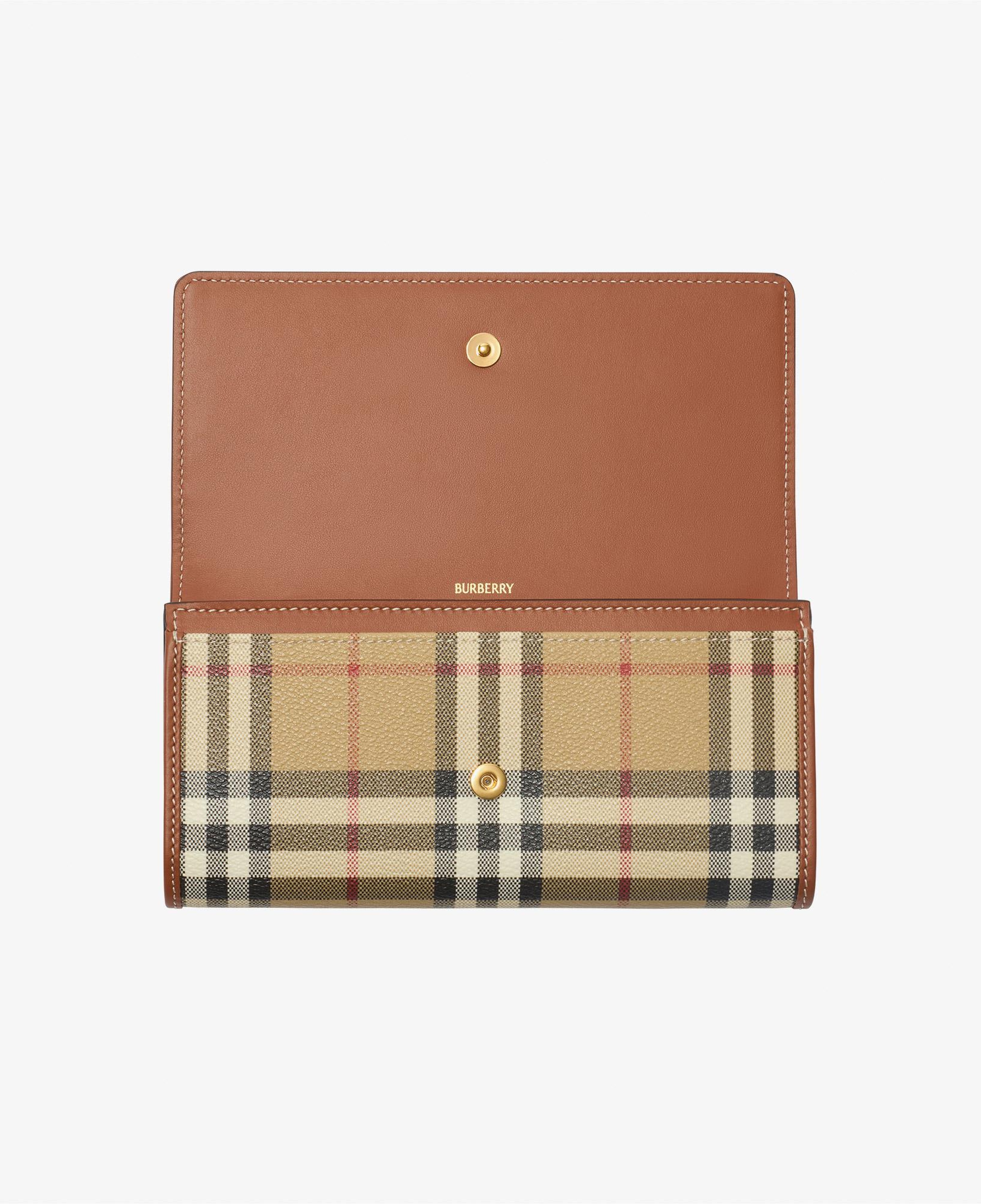 Burberry Check Continental Kadın Bej Cüzdan