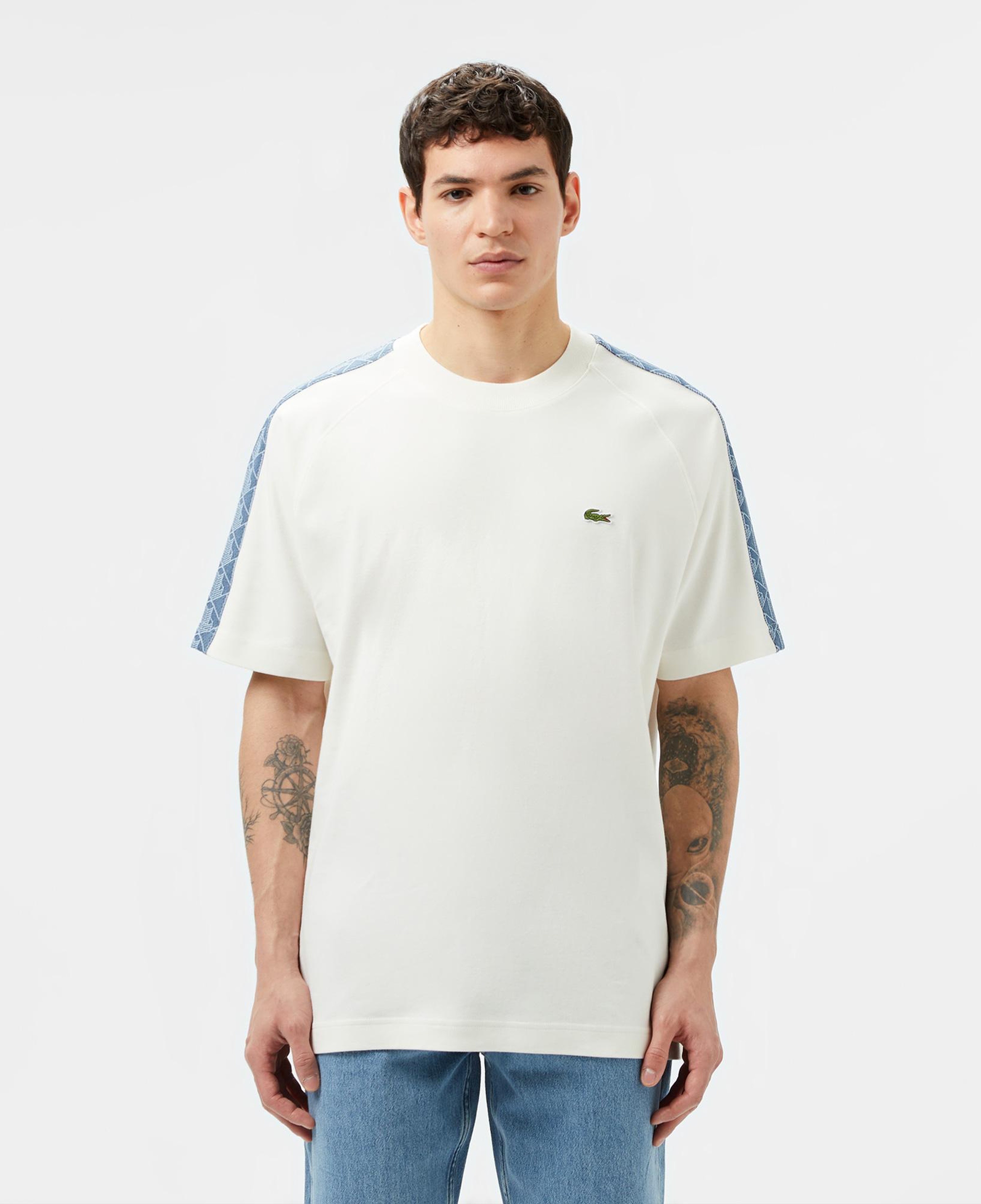 Erkek Oversize Fit Bisiklet Yaka Baskılı Beyaz T-Shirt
