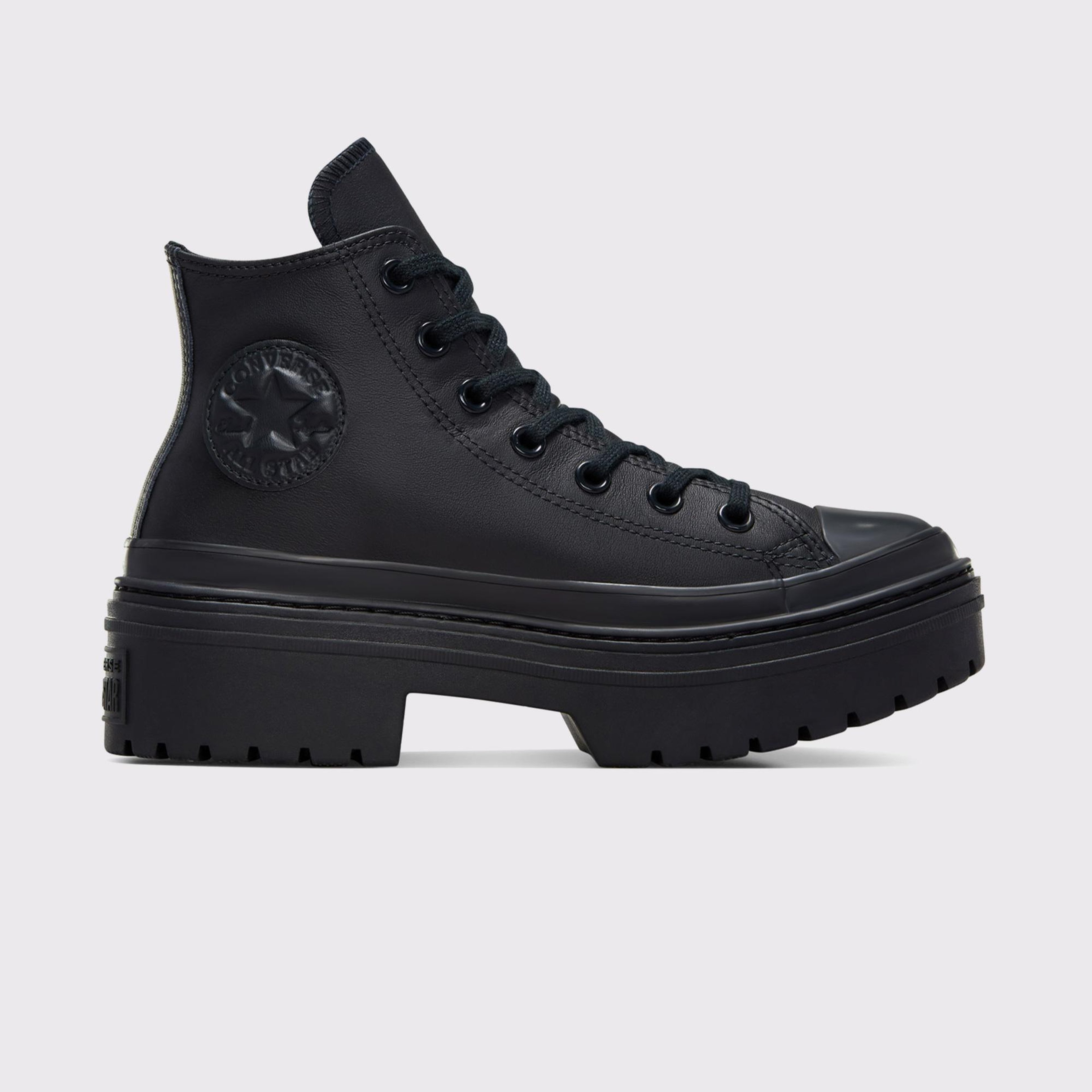 Converse Chuck Taylor All Star Kadın Siyah Deri Bot
