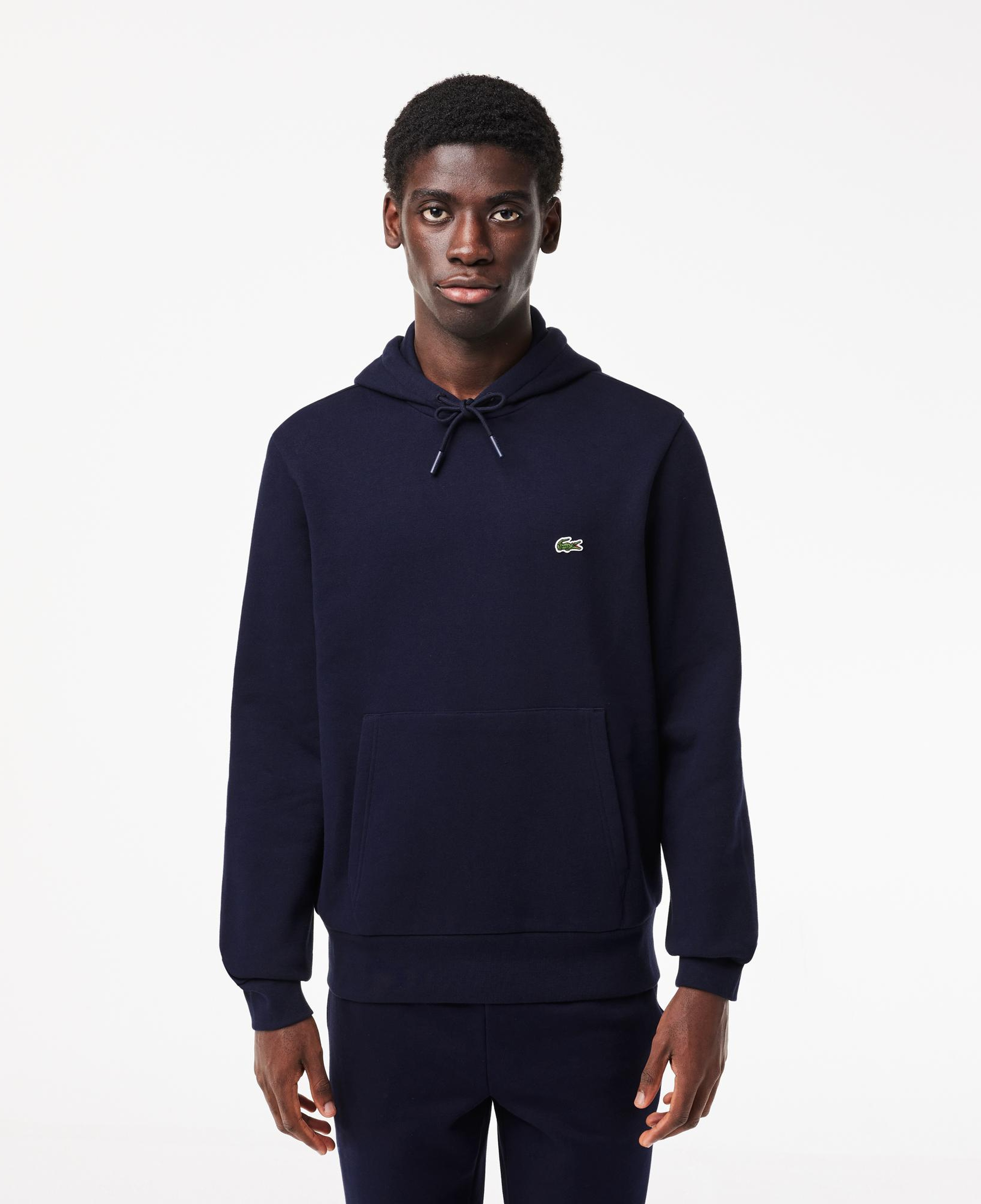 Erkek Classic Fit Kapüşonlu Organik Pamuk Lacivert Sweatshirt