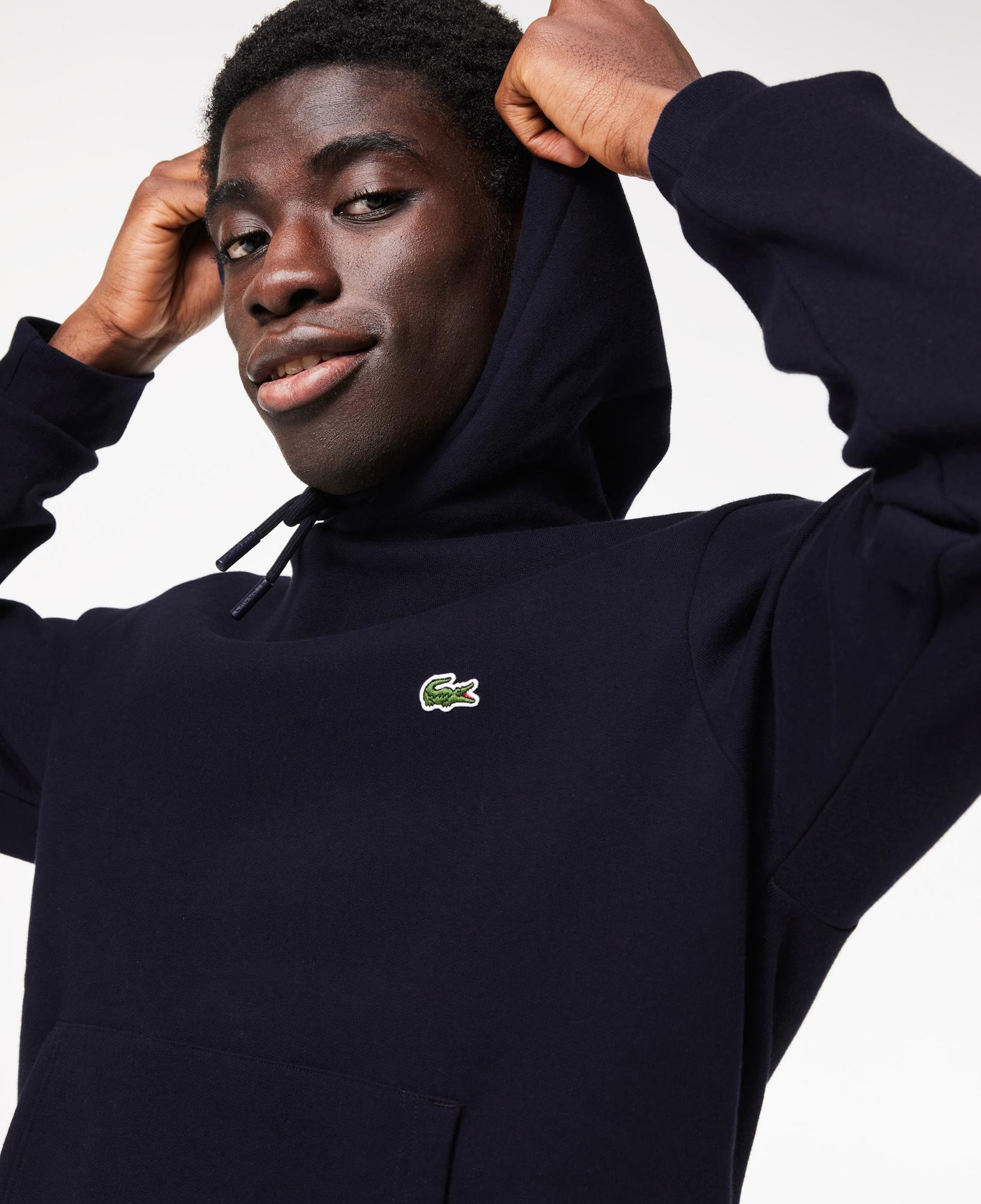 Erkek Classic Fit Kapüşonlu Organik Pamuk Lacivert Sweatshirt