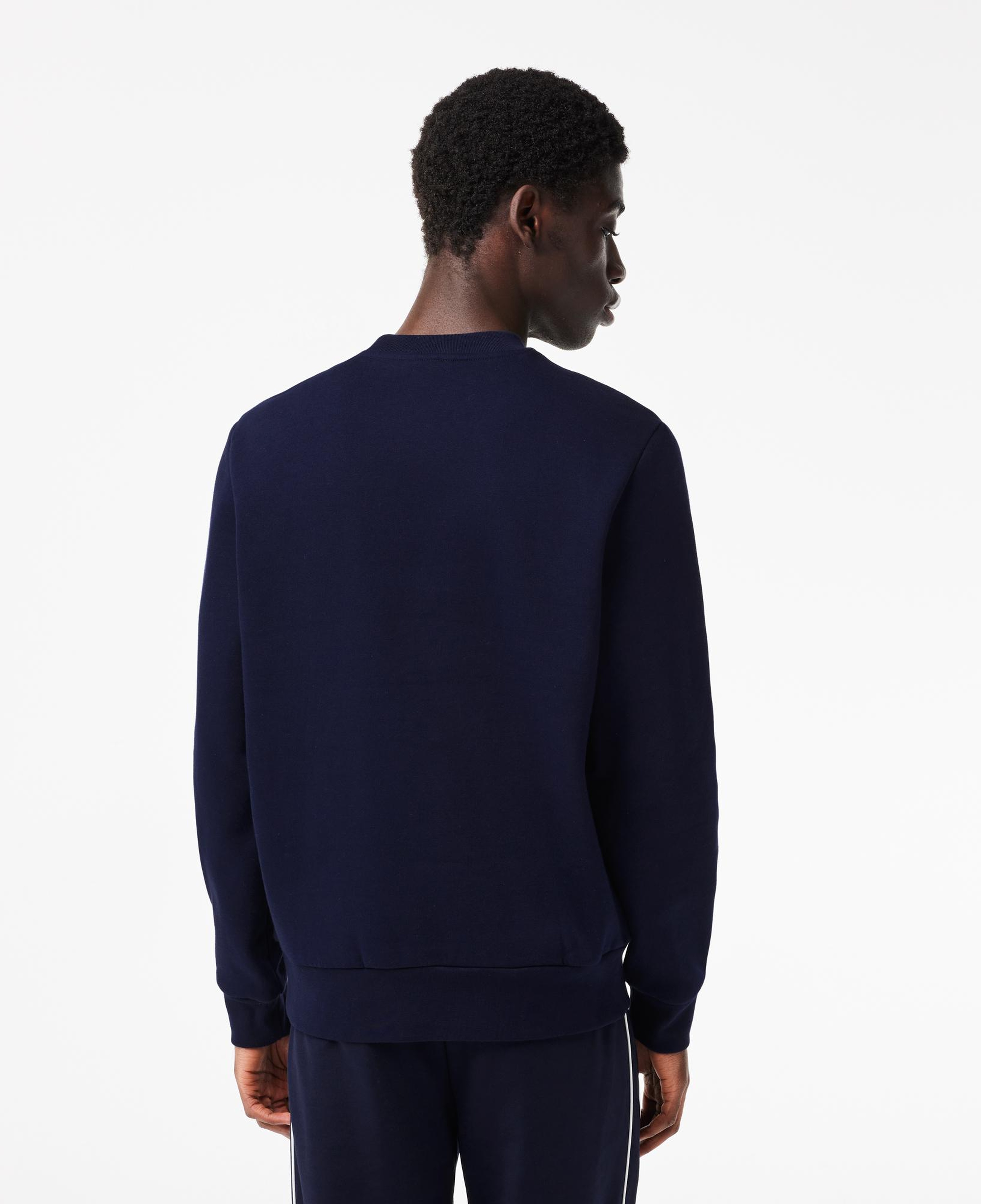 Erkek Classic Fit Bisiklet Yaka Organik Pamuk Lacivert Sweatshirt