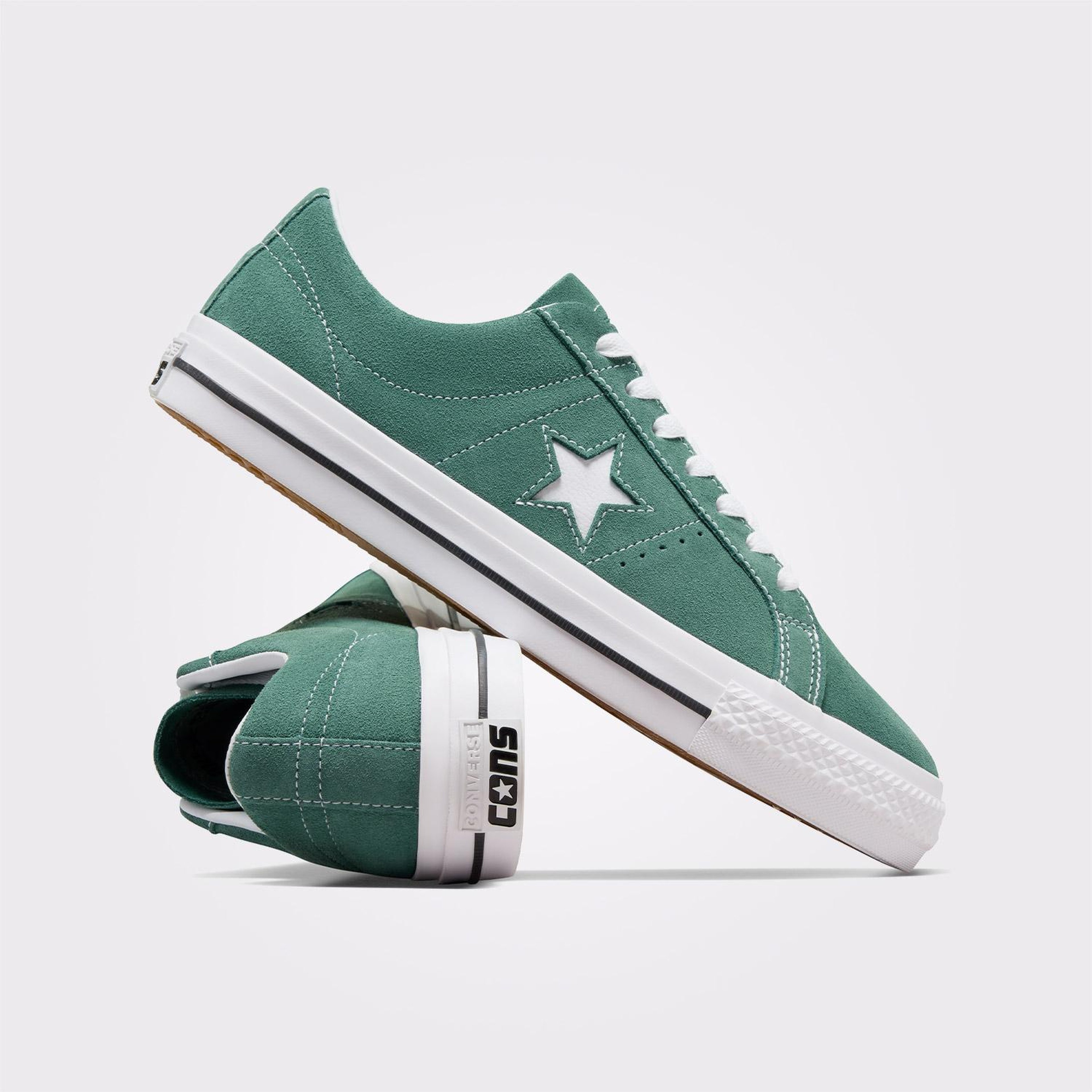 Converse Cons One Star Pro Unisex Yeşil Deri Sneaker