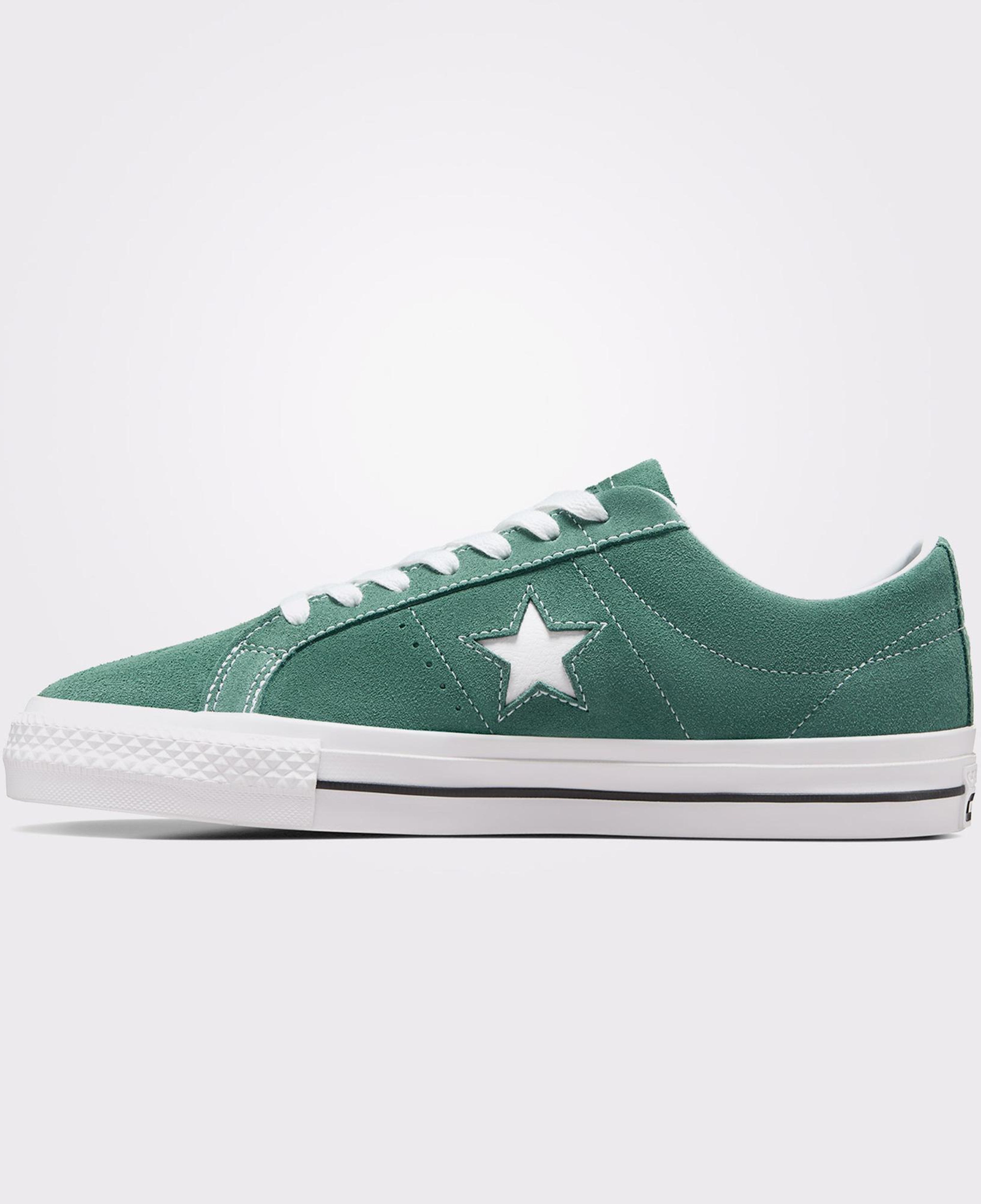 Converse Cons One Star Pro Unisex Yeşil Deri Sneaker