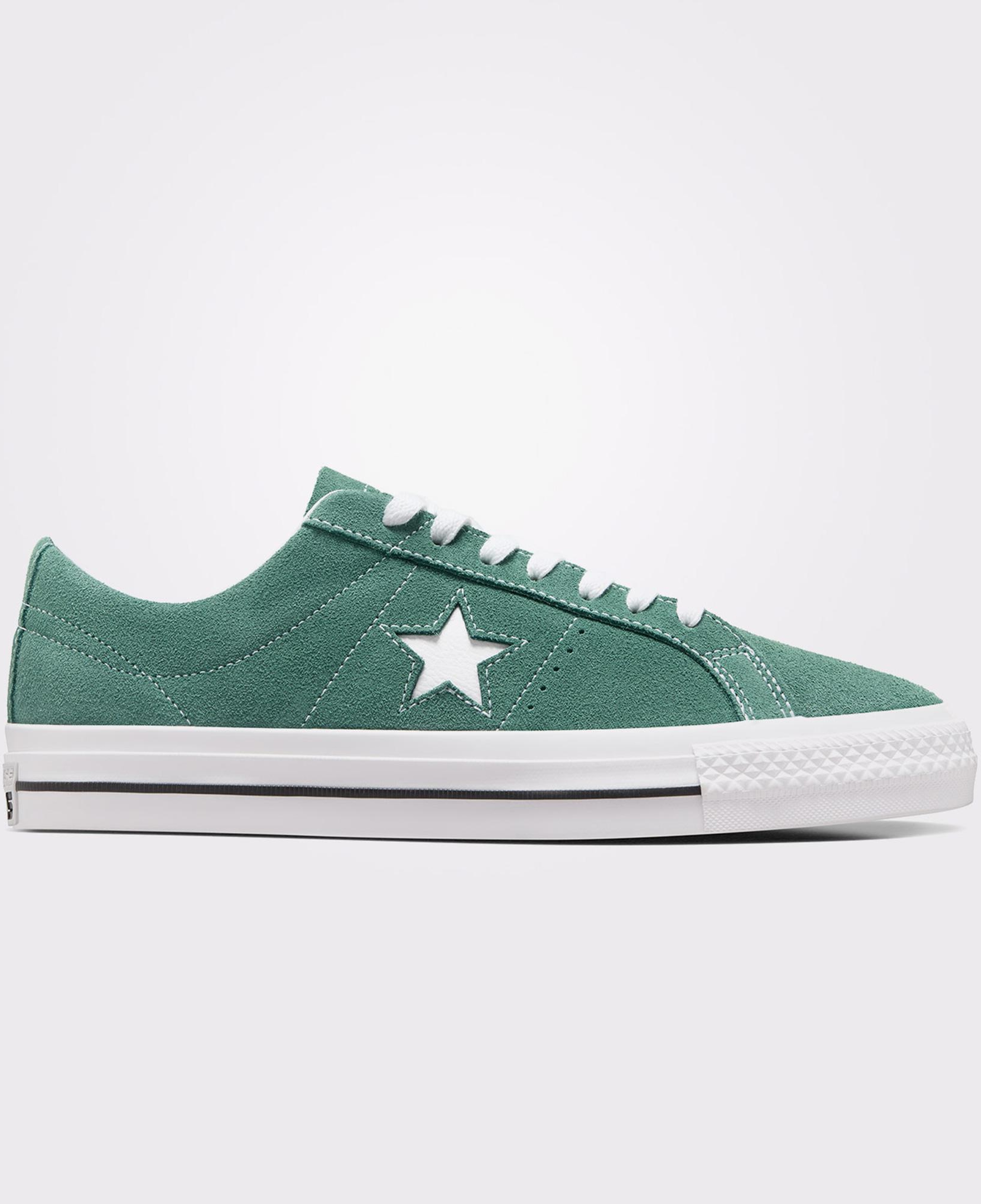 Converse Cons One Star Pro Unisex Yeşil Deri Sneaker
