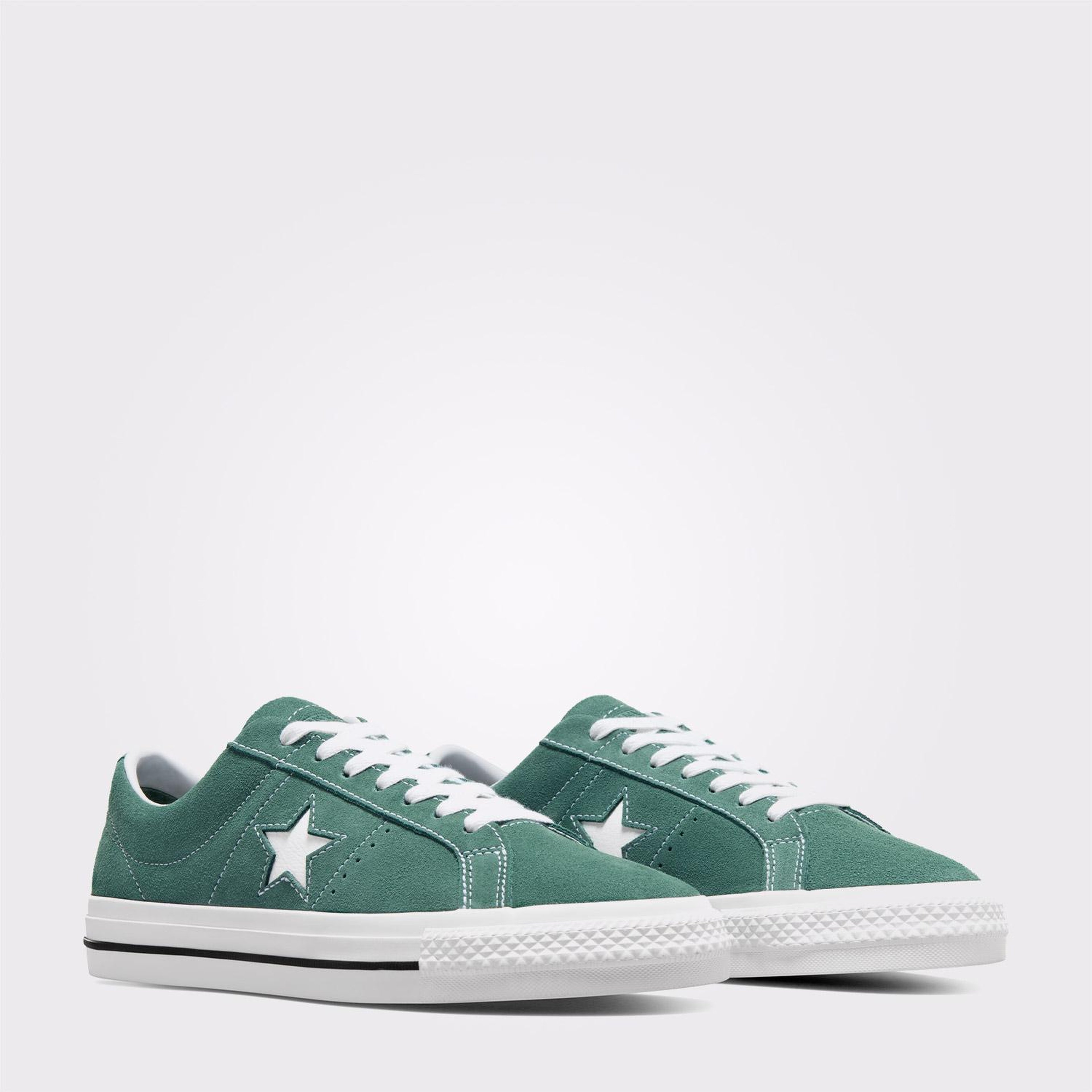 Converse Cons One Star Pro Unisex Yeşil Deri Sneaker