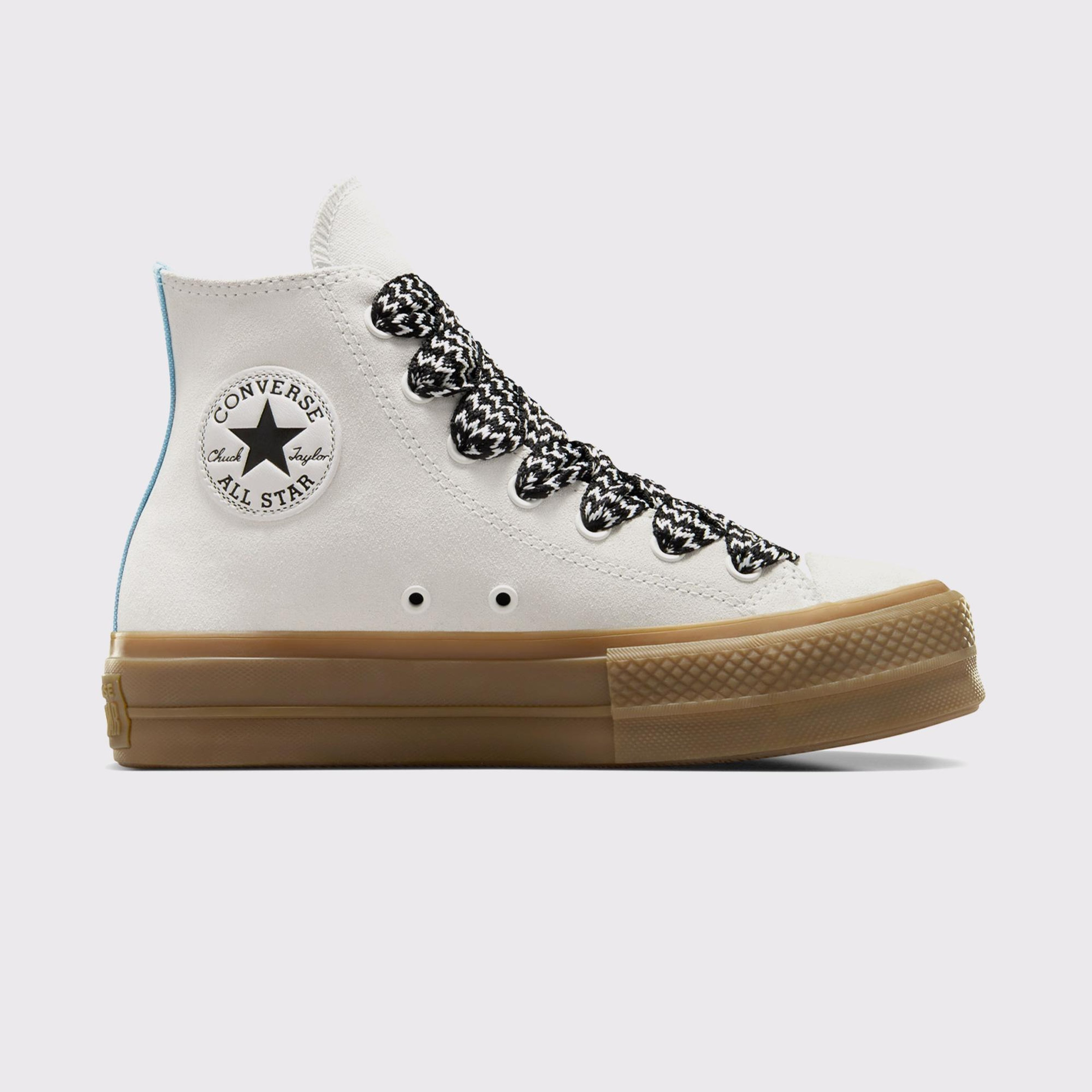 Converse Chuck Taylor All Star Lift Kadın Krem Süet Platform Deri Sneaker