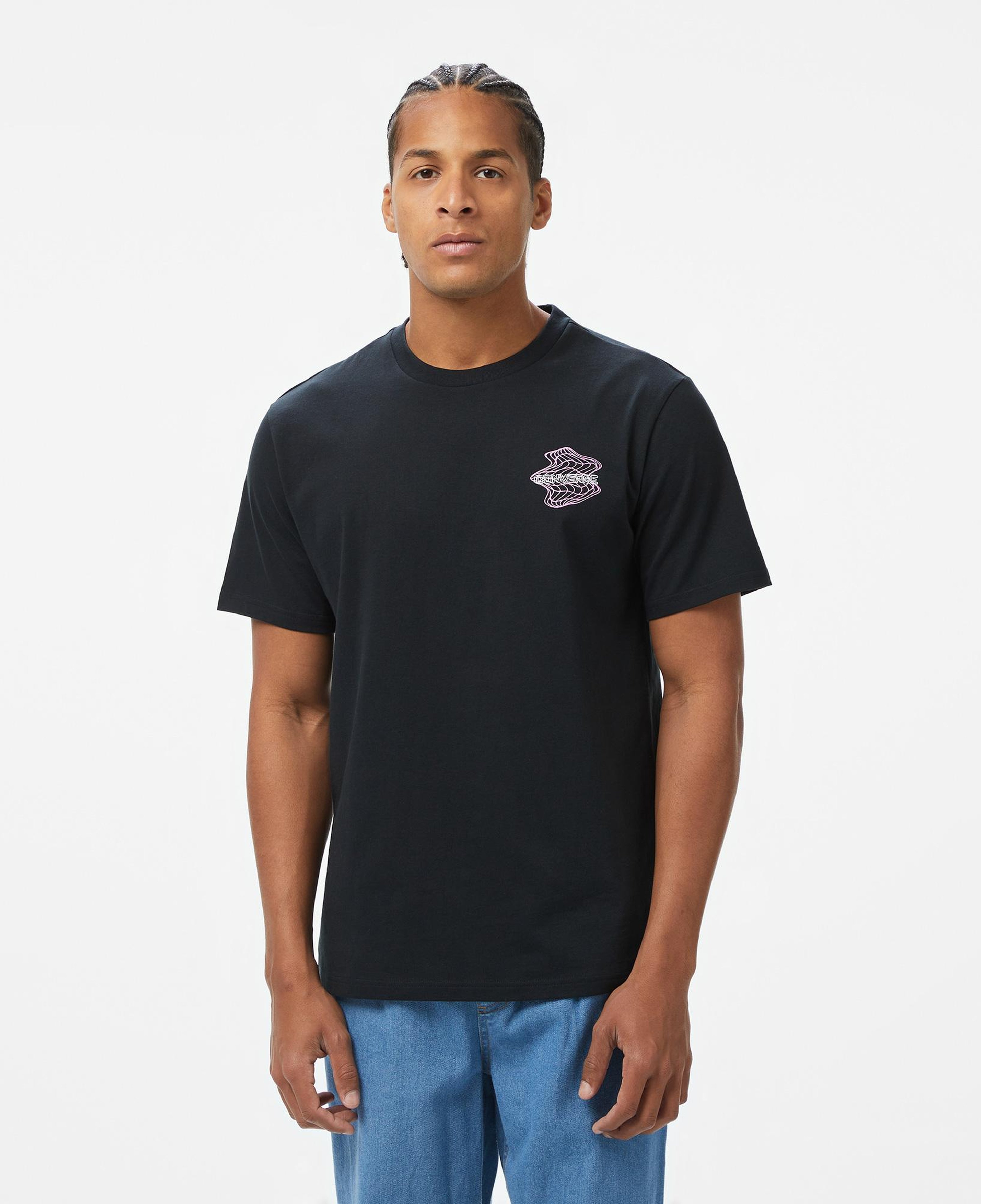 Converse Loose Fit Erkek Grafik Baskılı Siyah T-Shirt