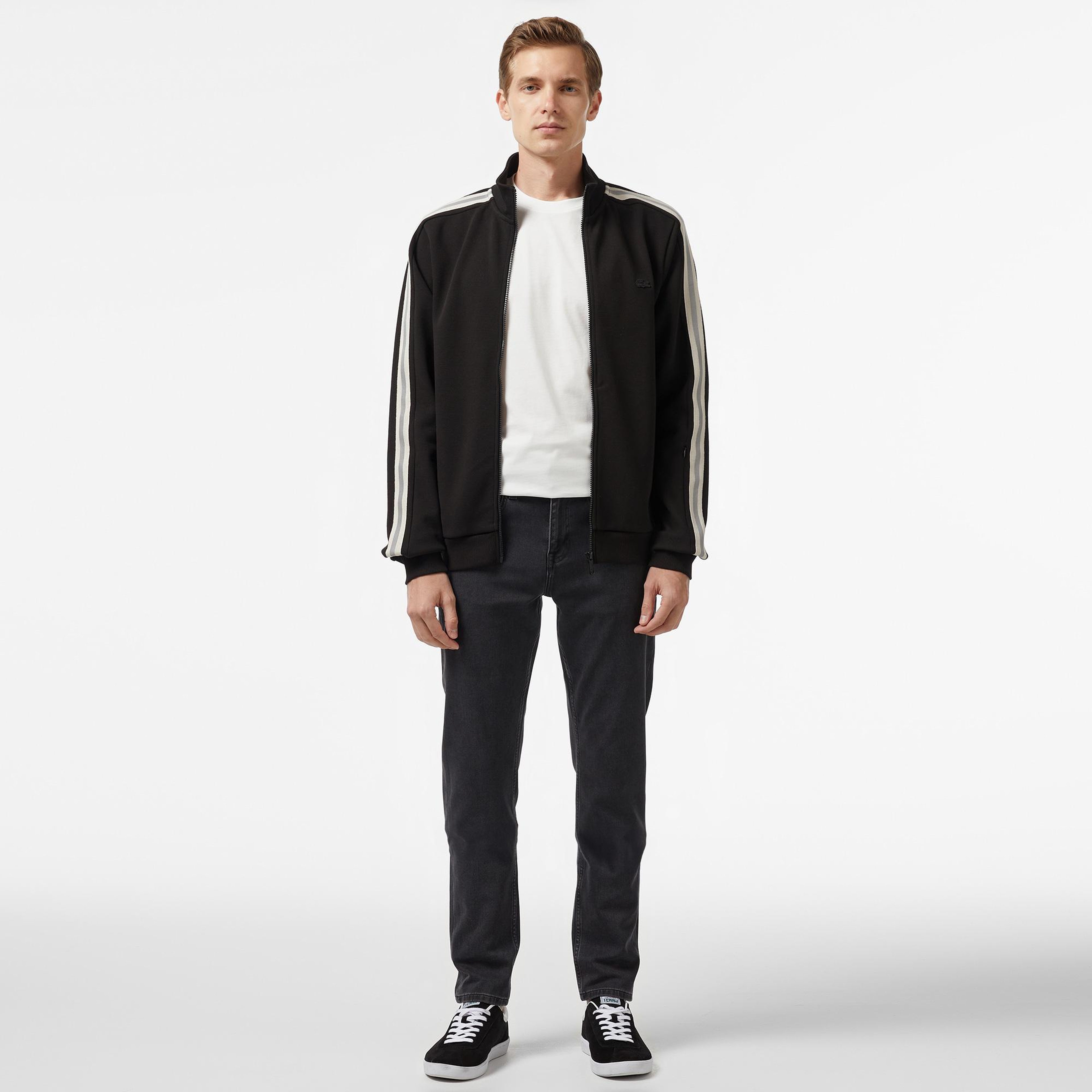 Lacoste Slim Fit Erkek Siyah Sweatshirt