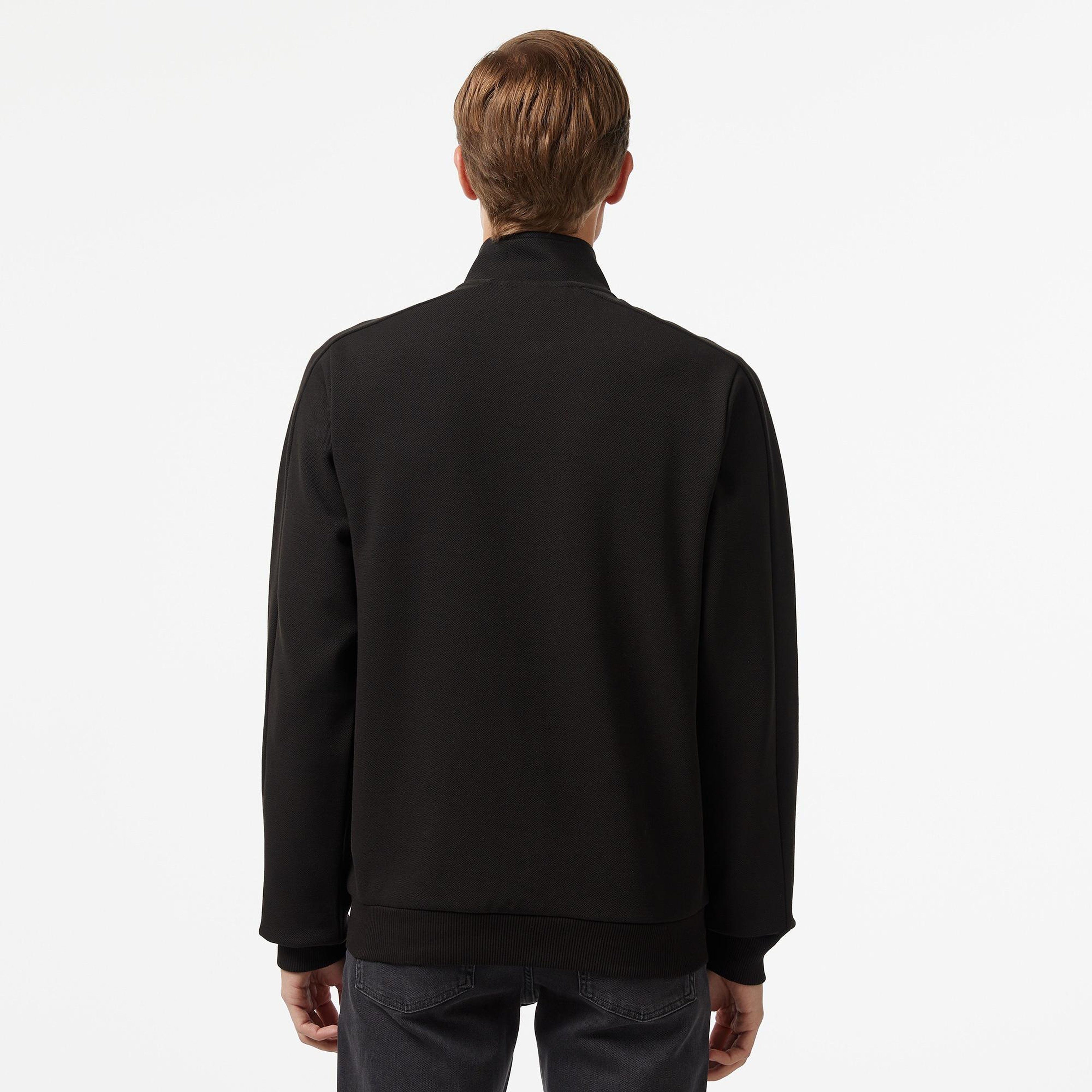 Lacoste Slim Fit Erkek Siyah Sweatshirt