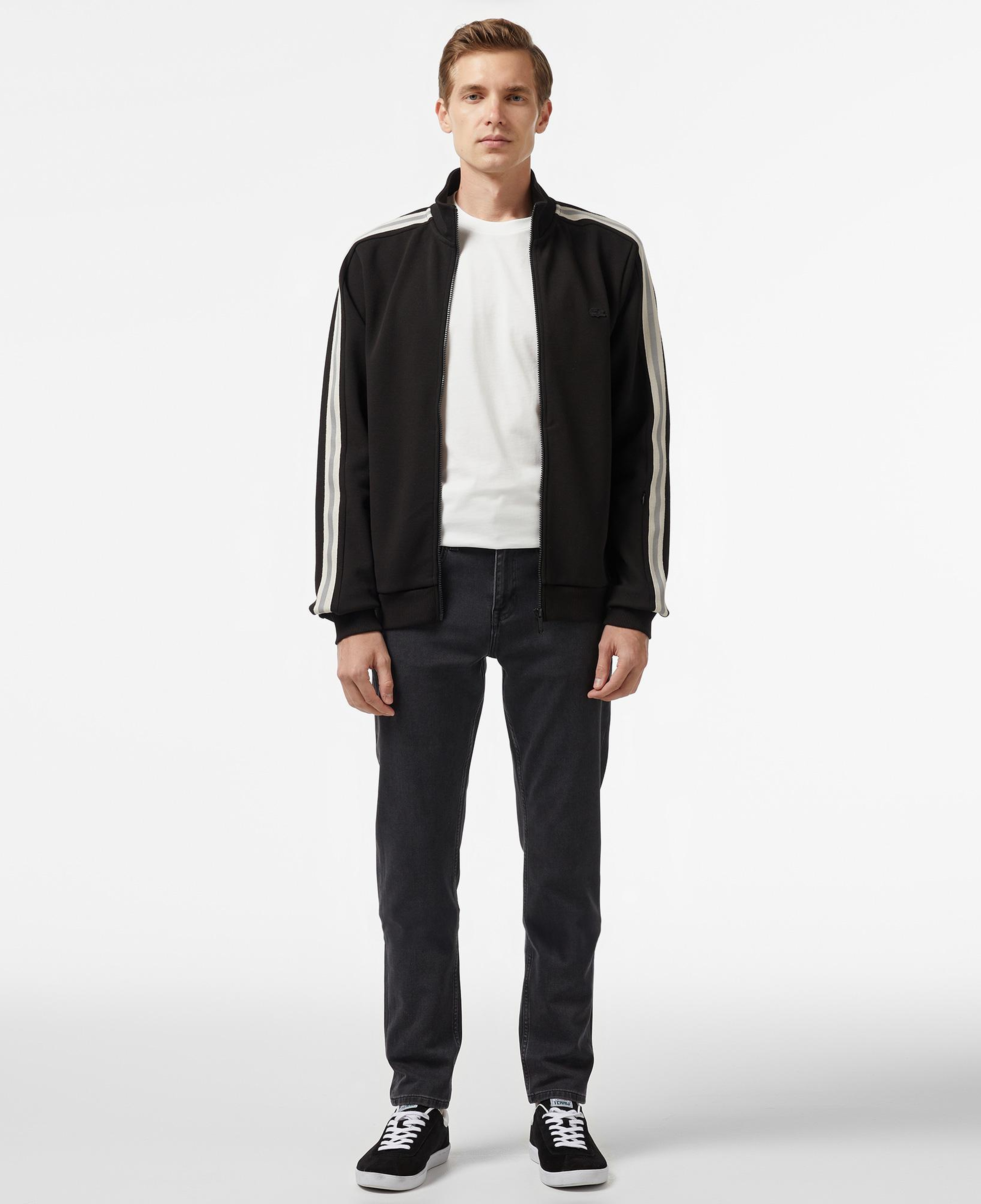 Lacoste Slim Fit Erkek Siyah Sweatshirt