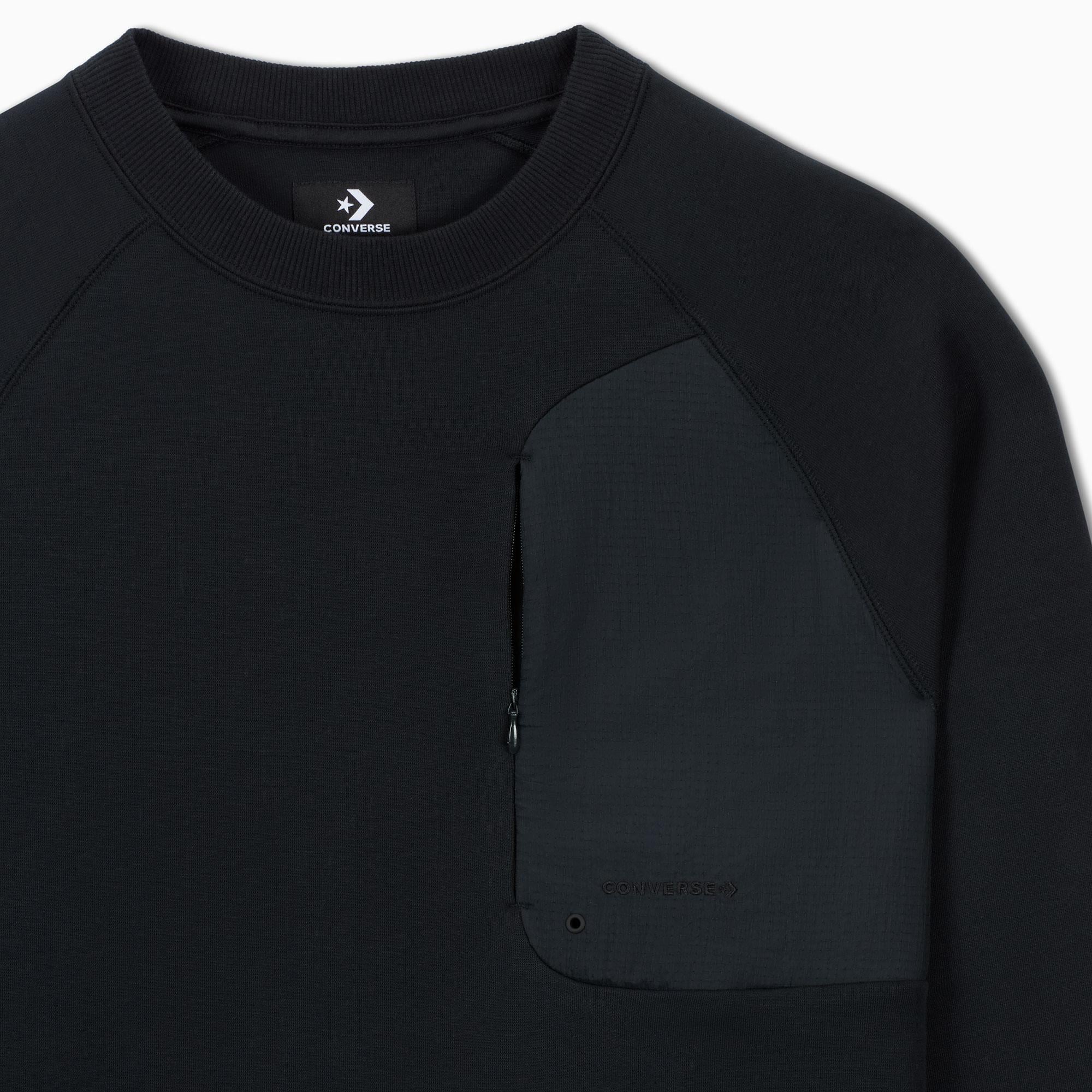 Converse Classic Erkek Loose Fit Siyah Sweatshirt