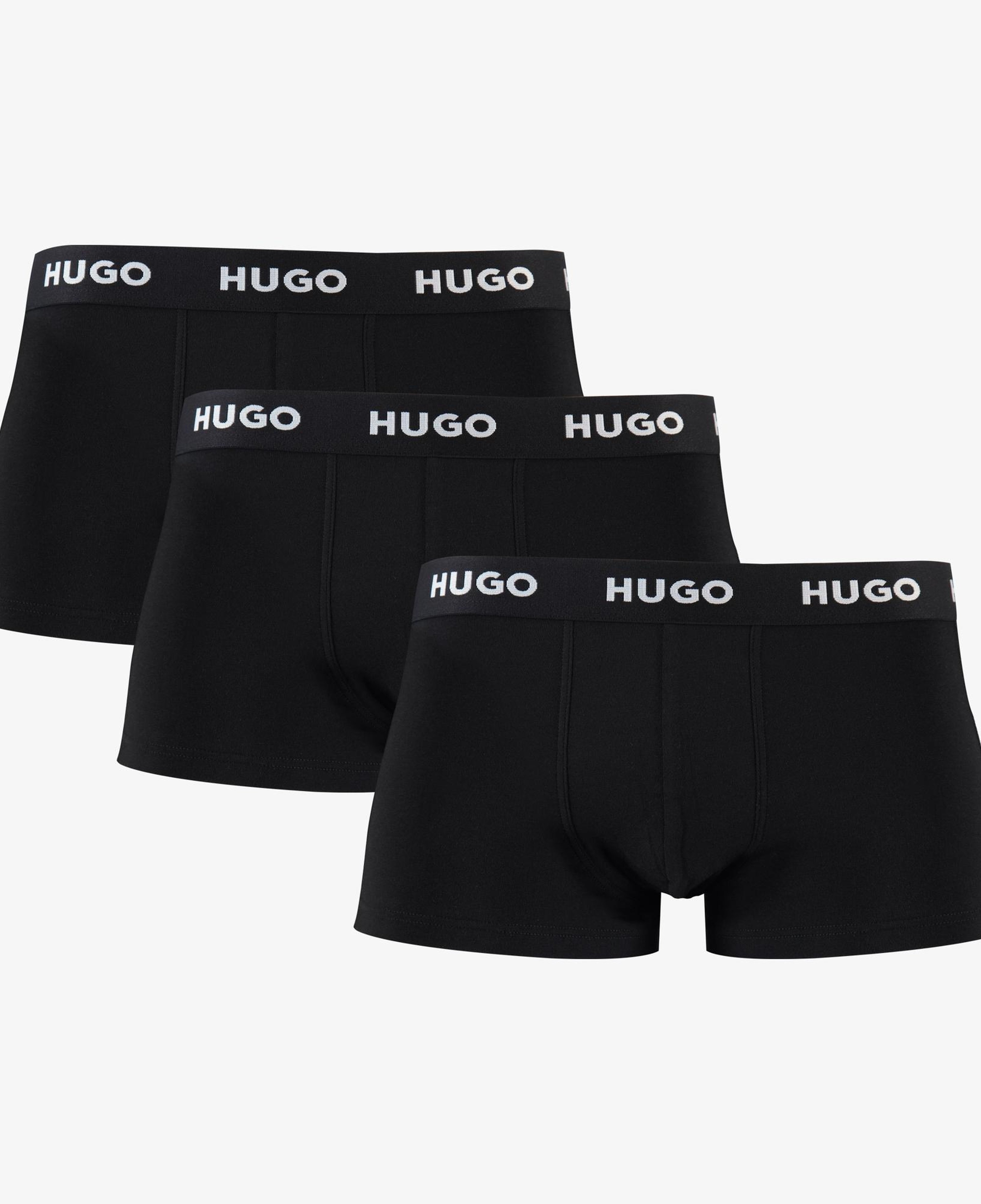 Hugo Trunk 3'lü Erkek Siyah Boxer