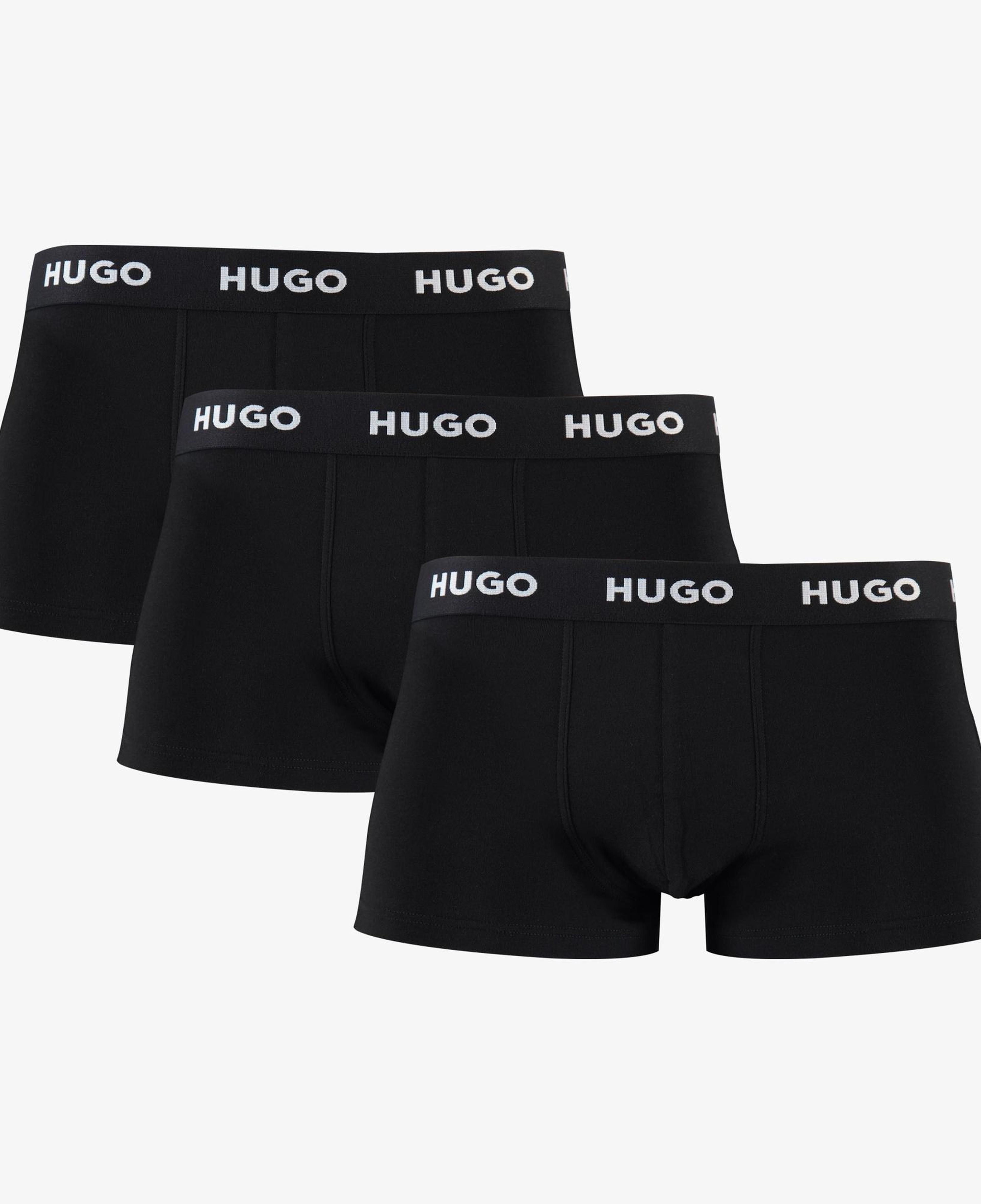 Hugo Trunk 3'lü Erkek Siyah Boxer