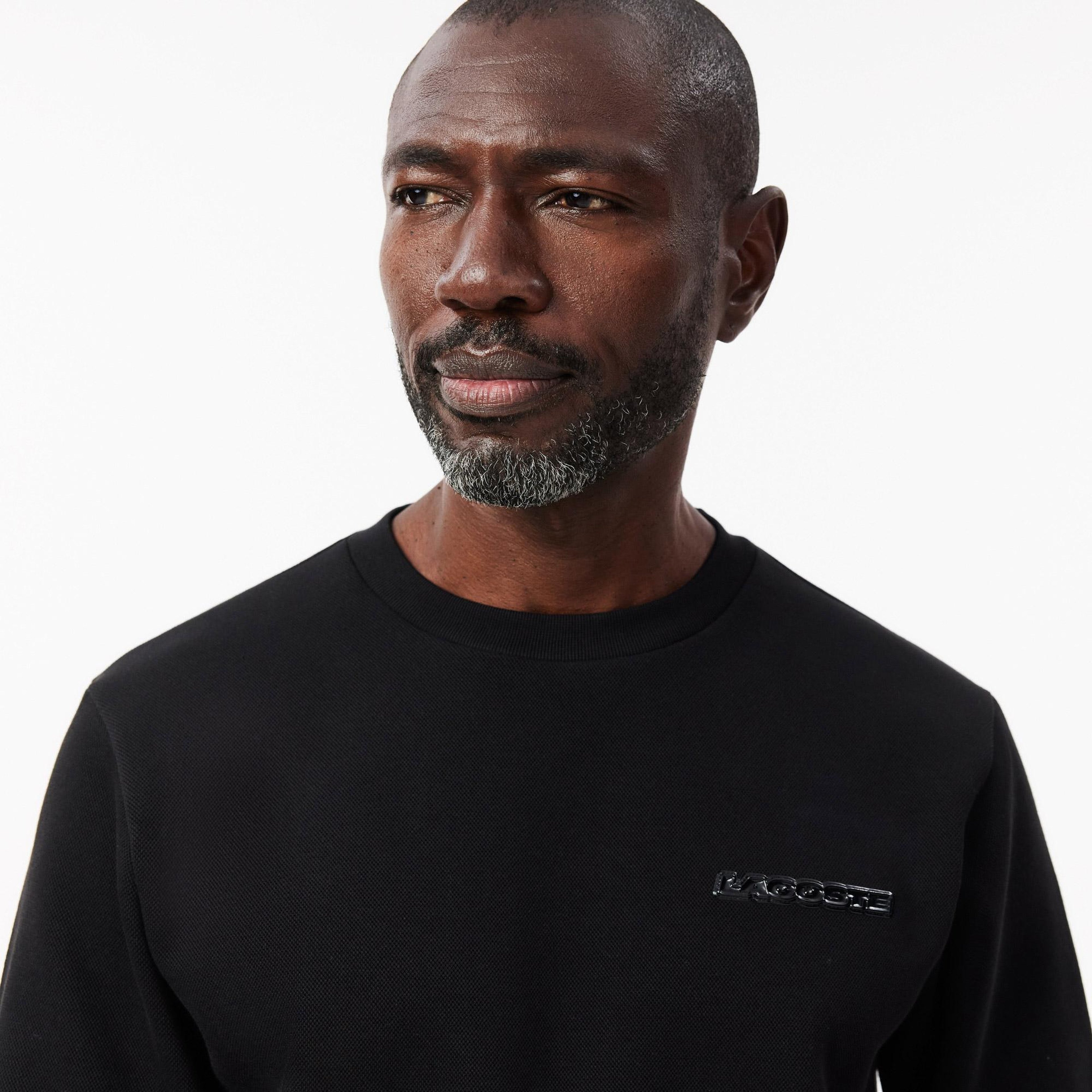 Erkek Classic Fit Bisiklet Yaka Siyah Sweatshirt