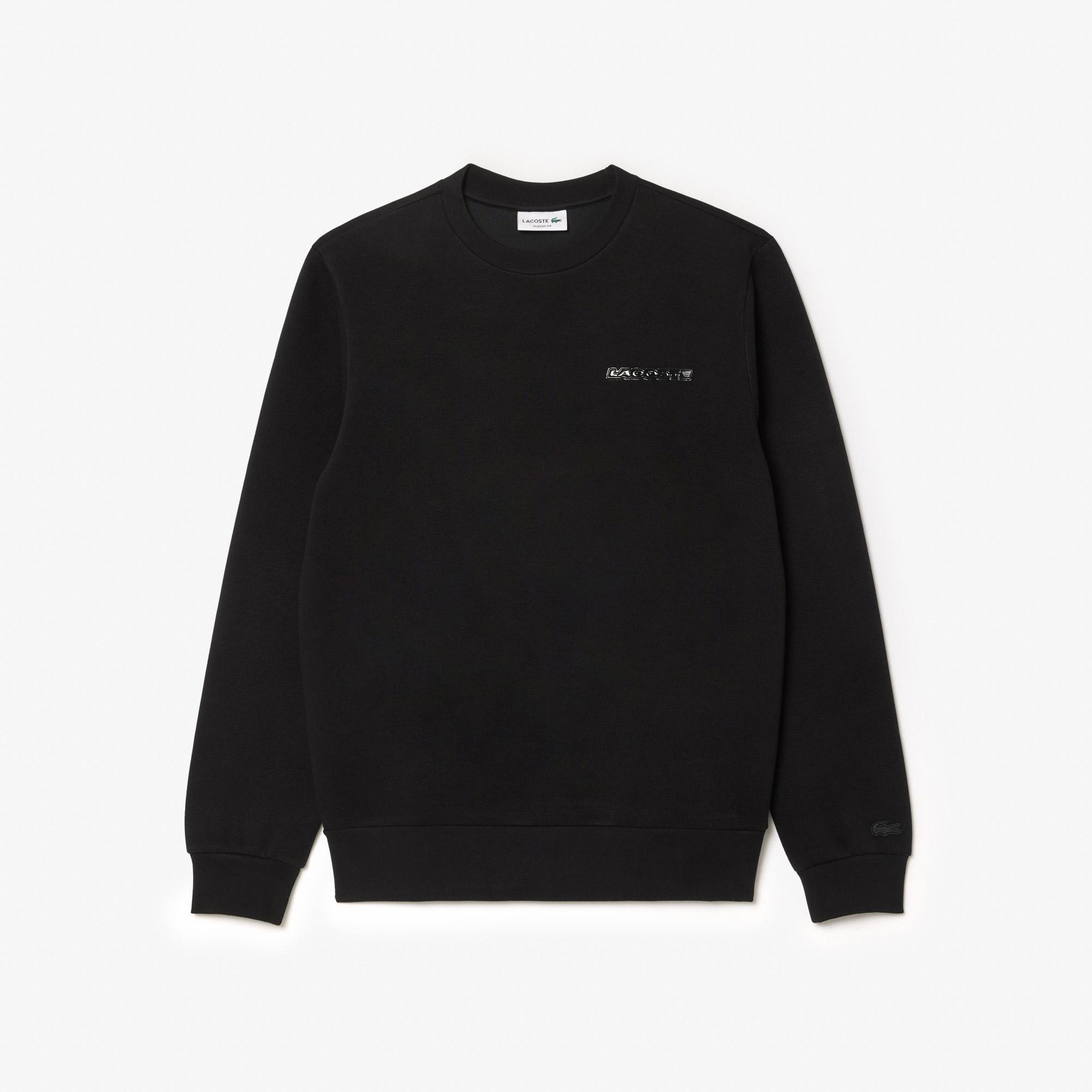 Erkek Classic Fit Bisiklet Yaka Siyah Sweatshirt