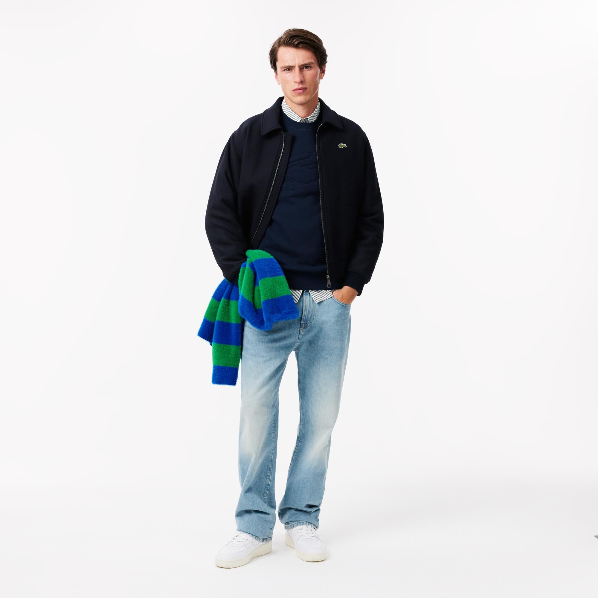 Erkek Classic Fit Bisiklet Yaka Lacivert Sweatshirt