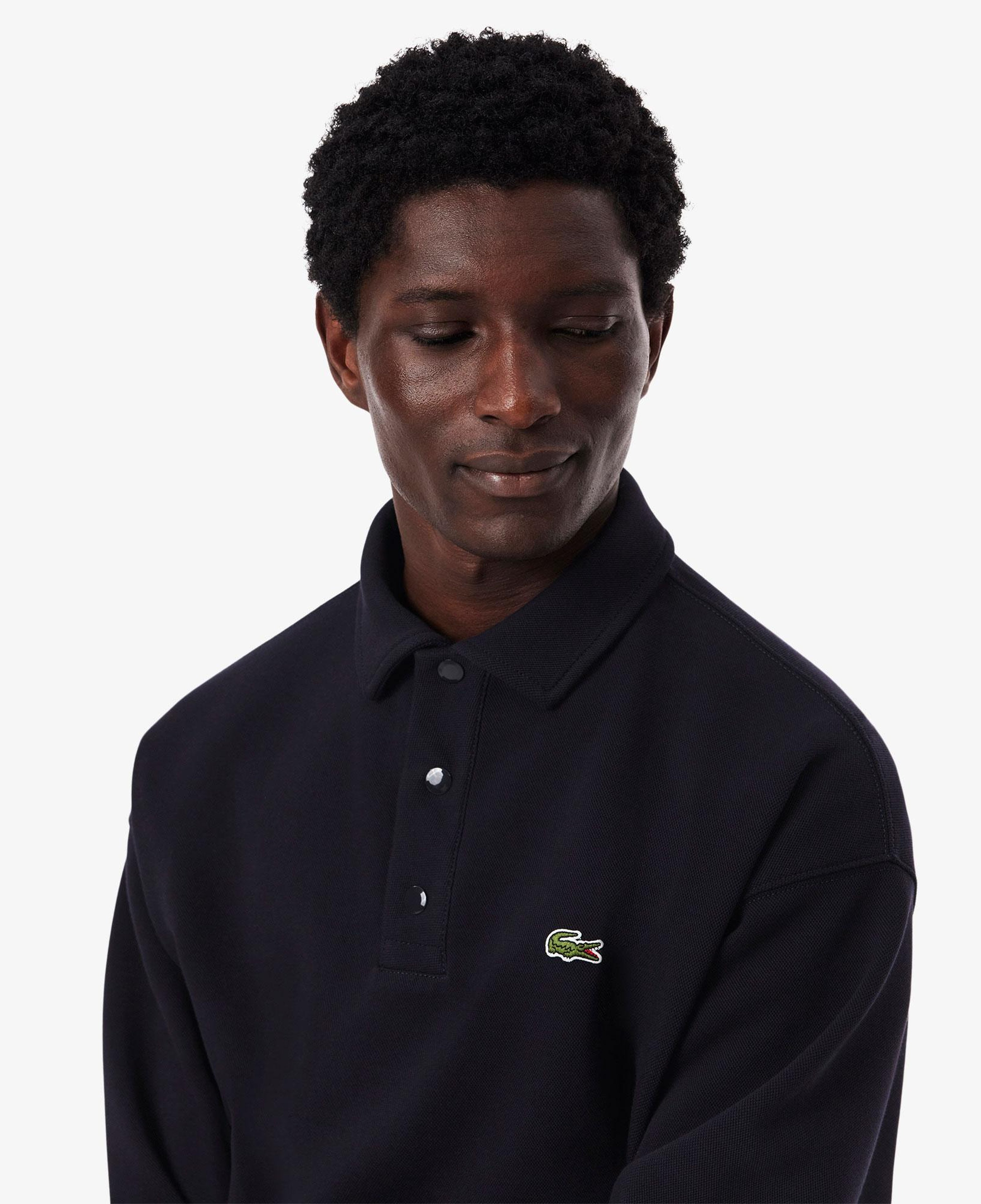 Lacoste Erkek Loose Fit Polo Yaka Lacivert Sweatshirt