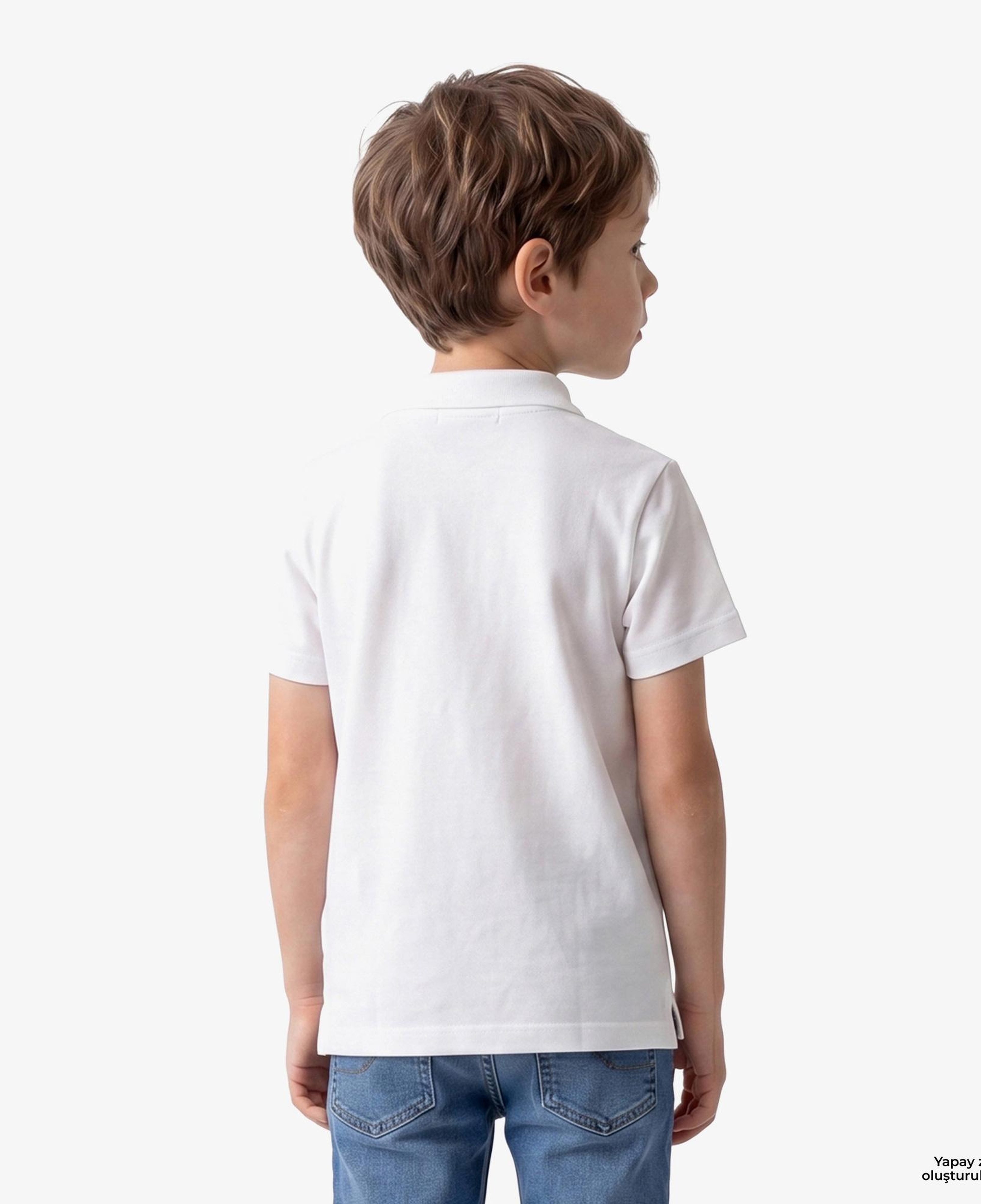 Calvin Klein Solid Çocuk Beyaz Polo