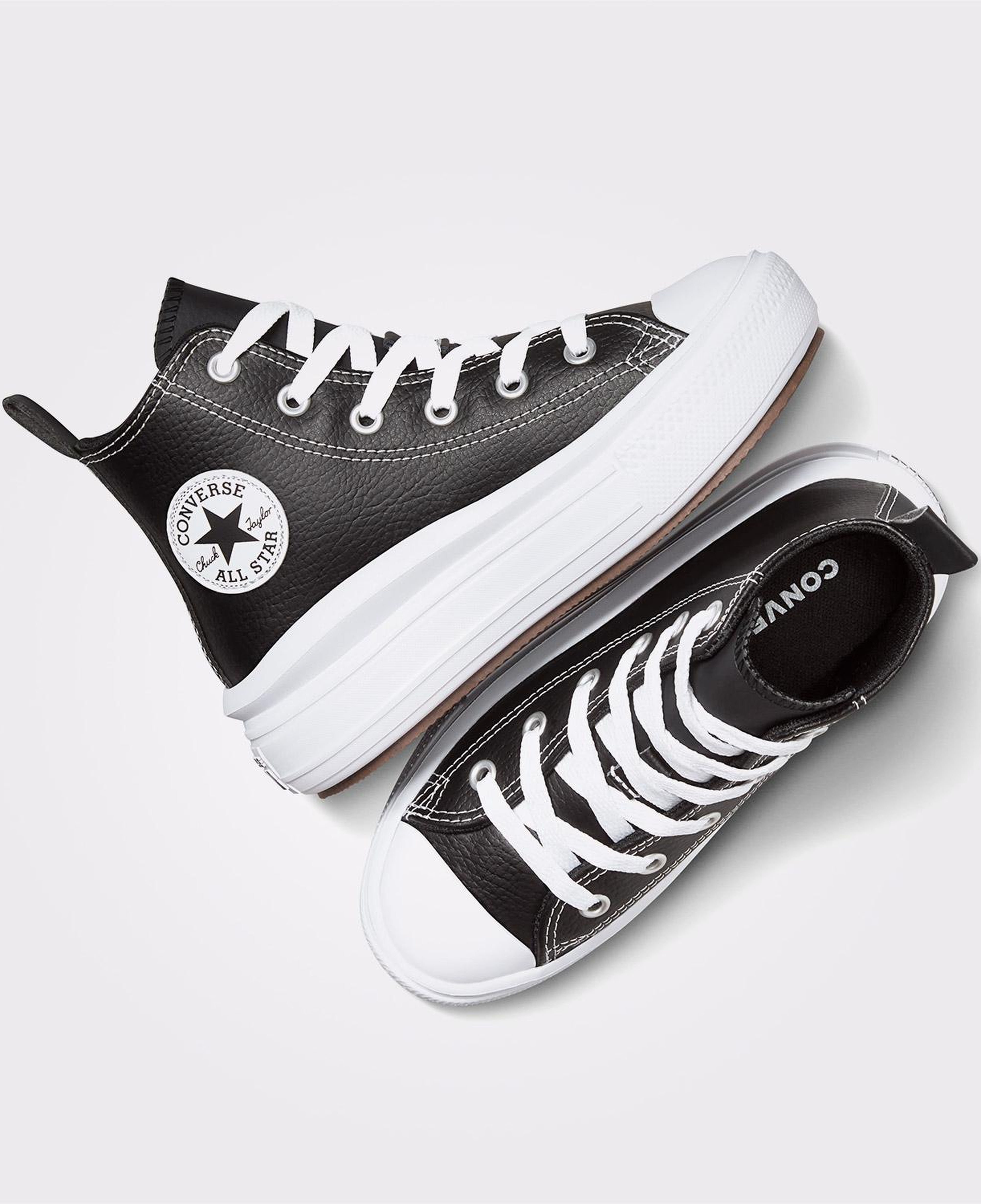 Converse Chuck Taylor All Star Move Platform Çocuk Siyah Deri Sneaker
