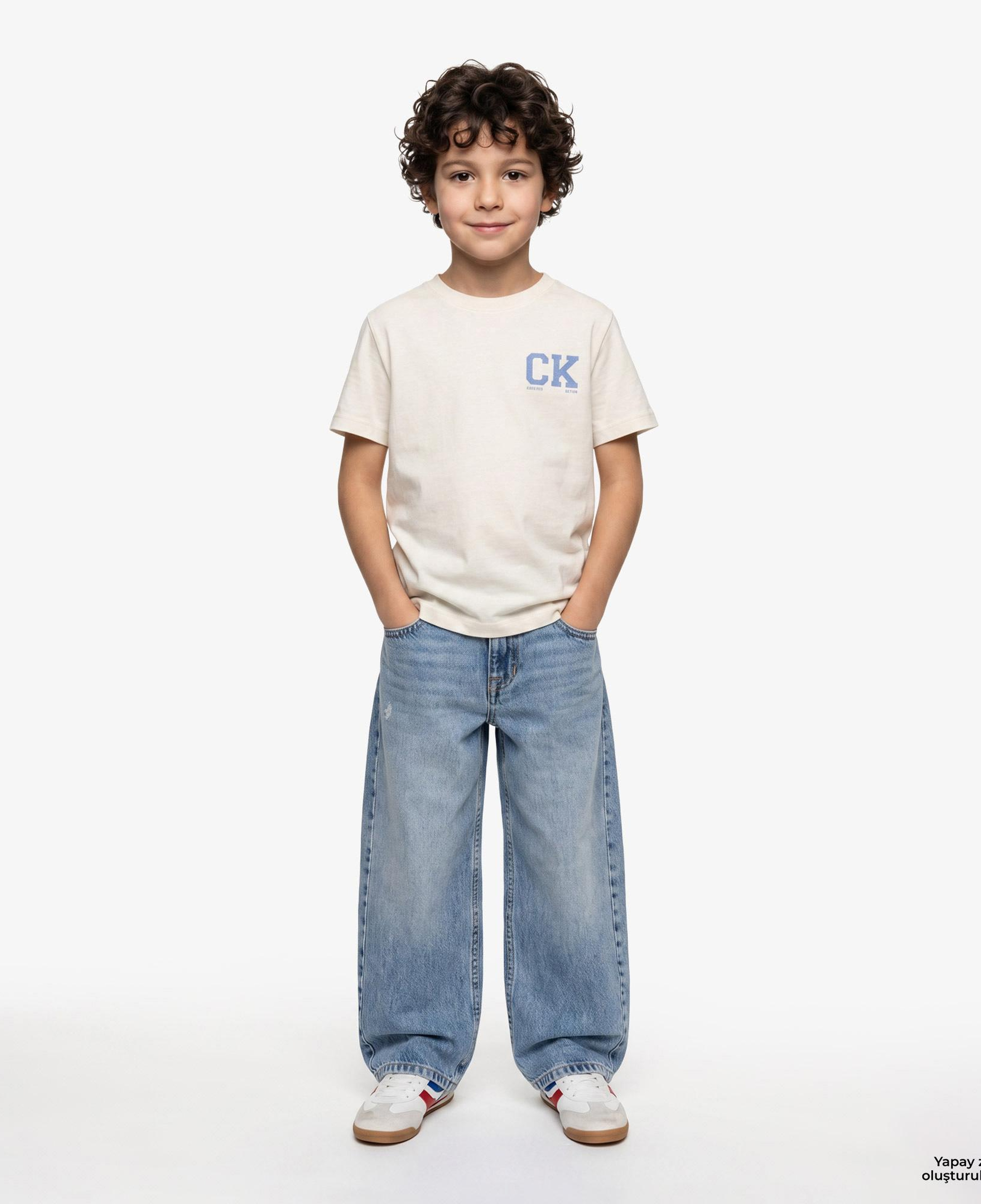 Calvin Klein Chest Logo Çocuk Sarı T-Shirt