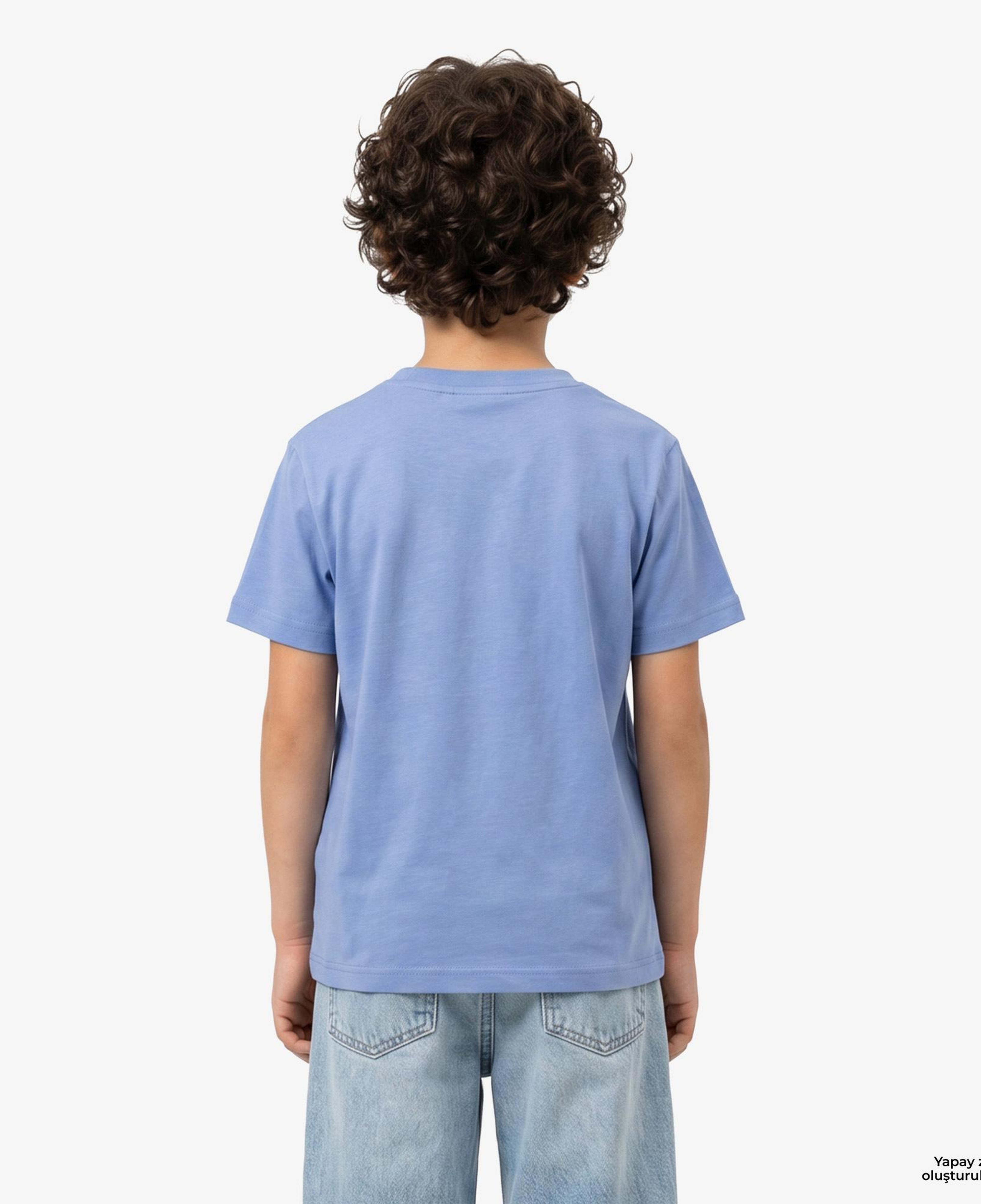 Calvin Klein Chest Logo Çocuk Mavi T-Shirt
