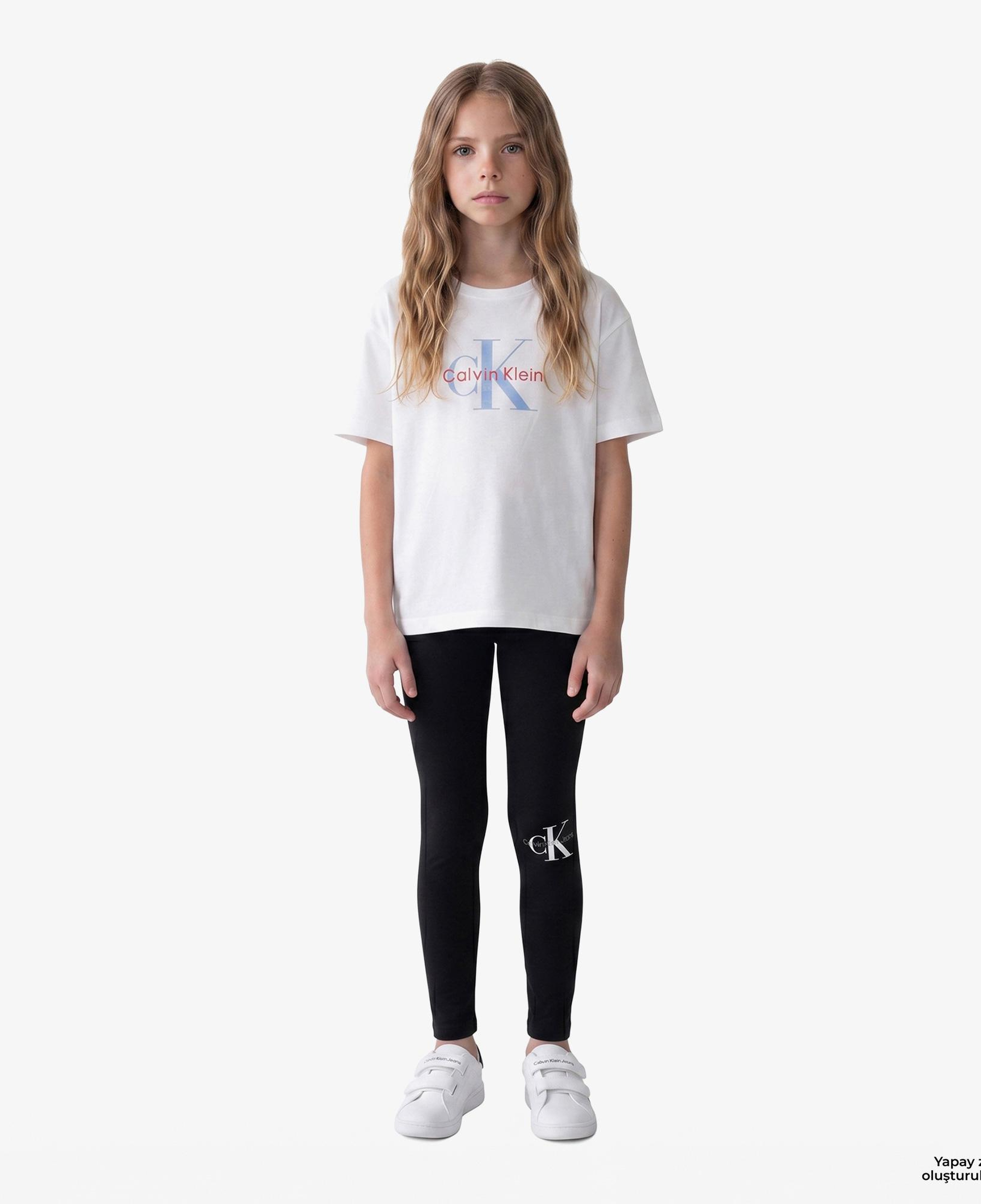 Calvin Klein Seasonal Monologo Çocuk Beyaz T-Shirt