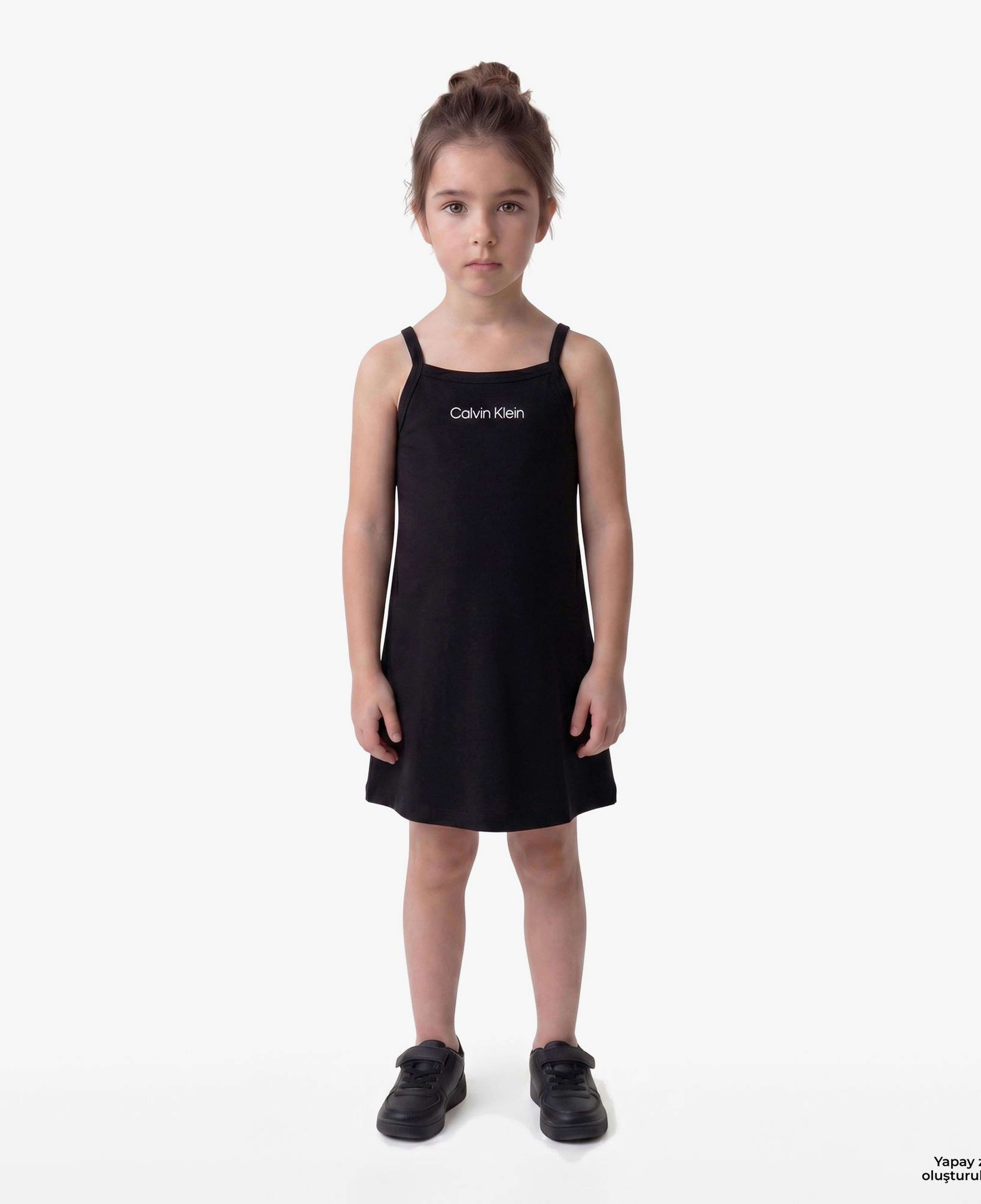 Calvin Klein Strap Punto Çocuk Siyah Elbise