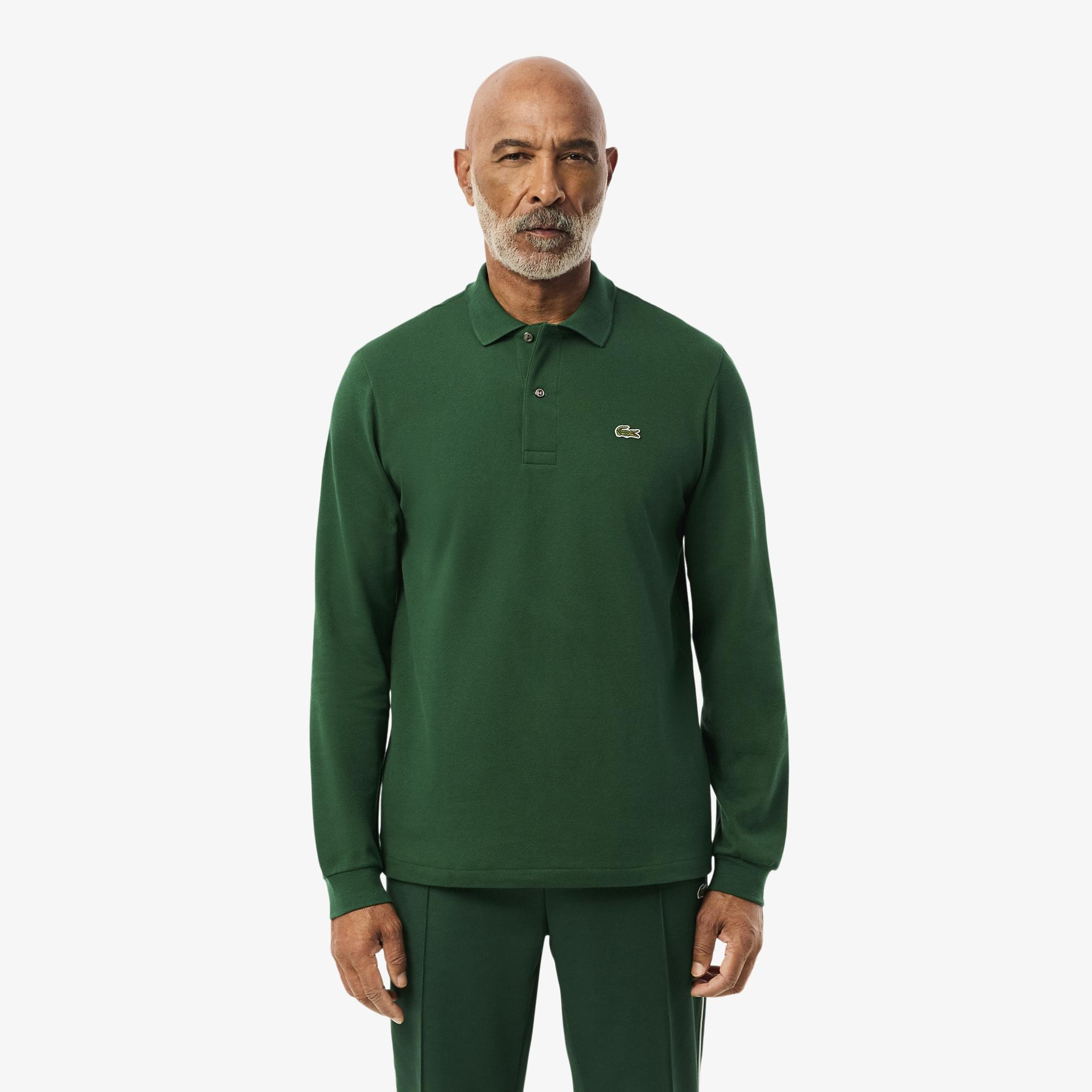 Lacoste Erkek Classic Fit Uzun Kollu Yeşil Polo