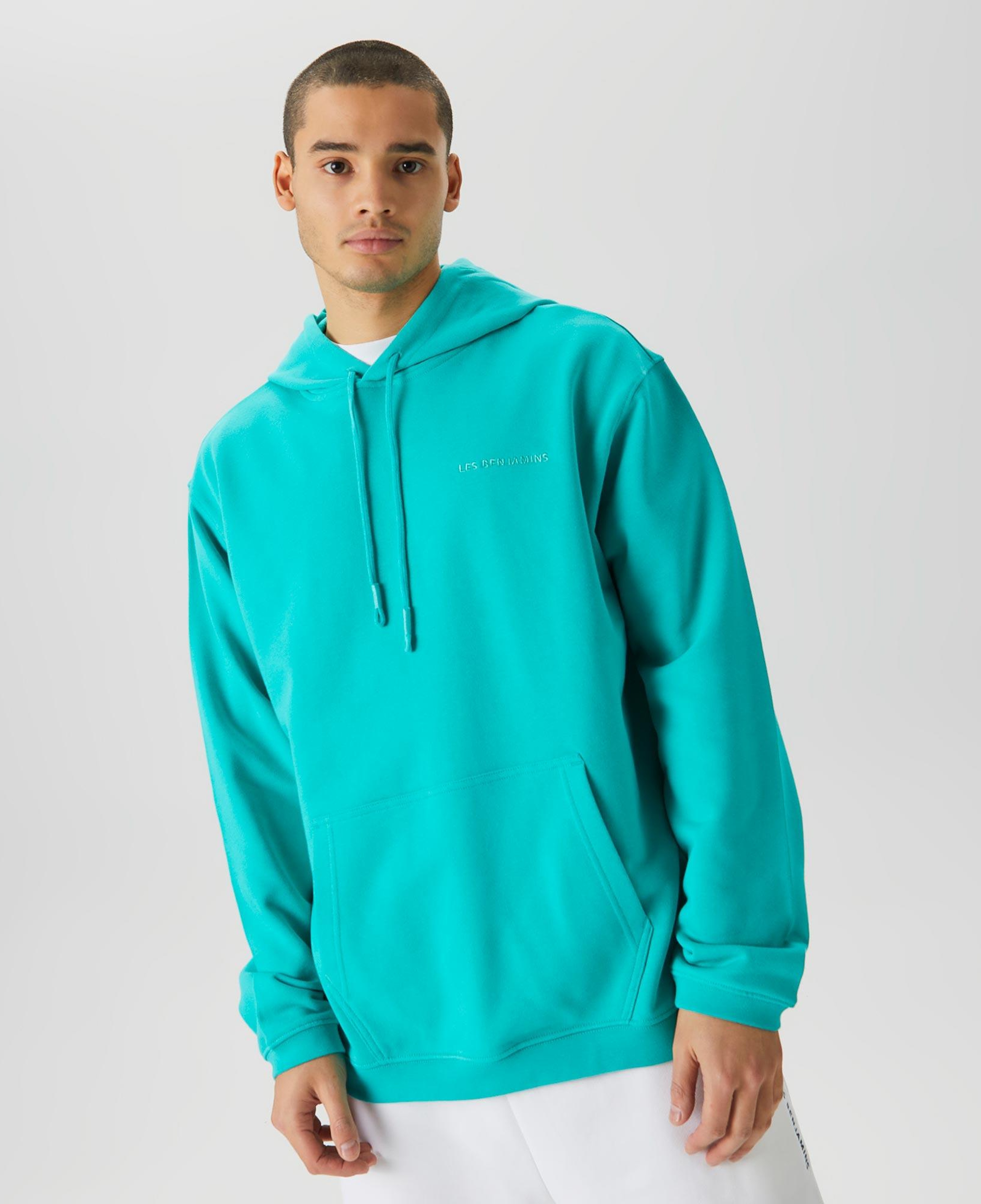 Les Benjamins Essential Erkek Mavi Hoodie