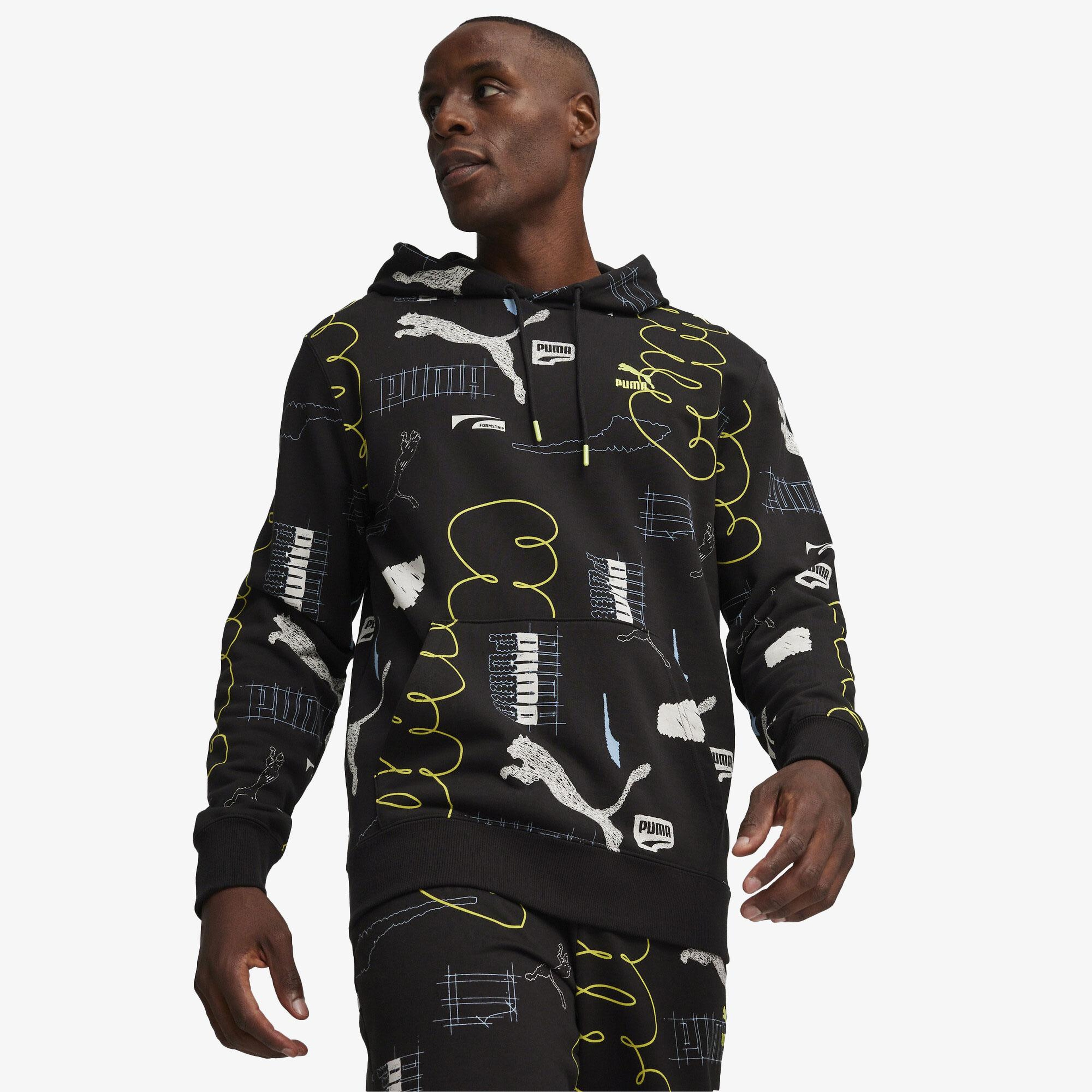 Puma Brand Love Erkek Siyah Hoodie