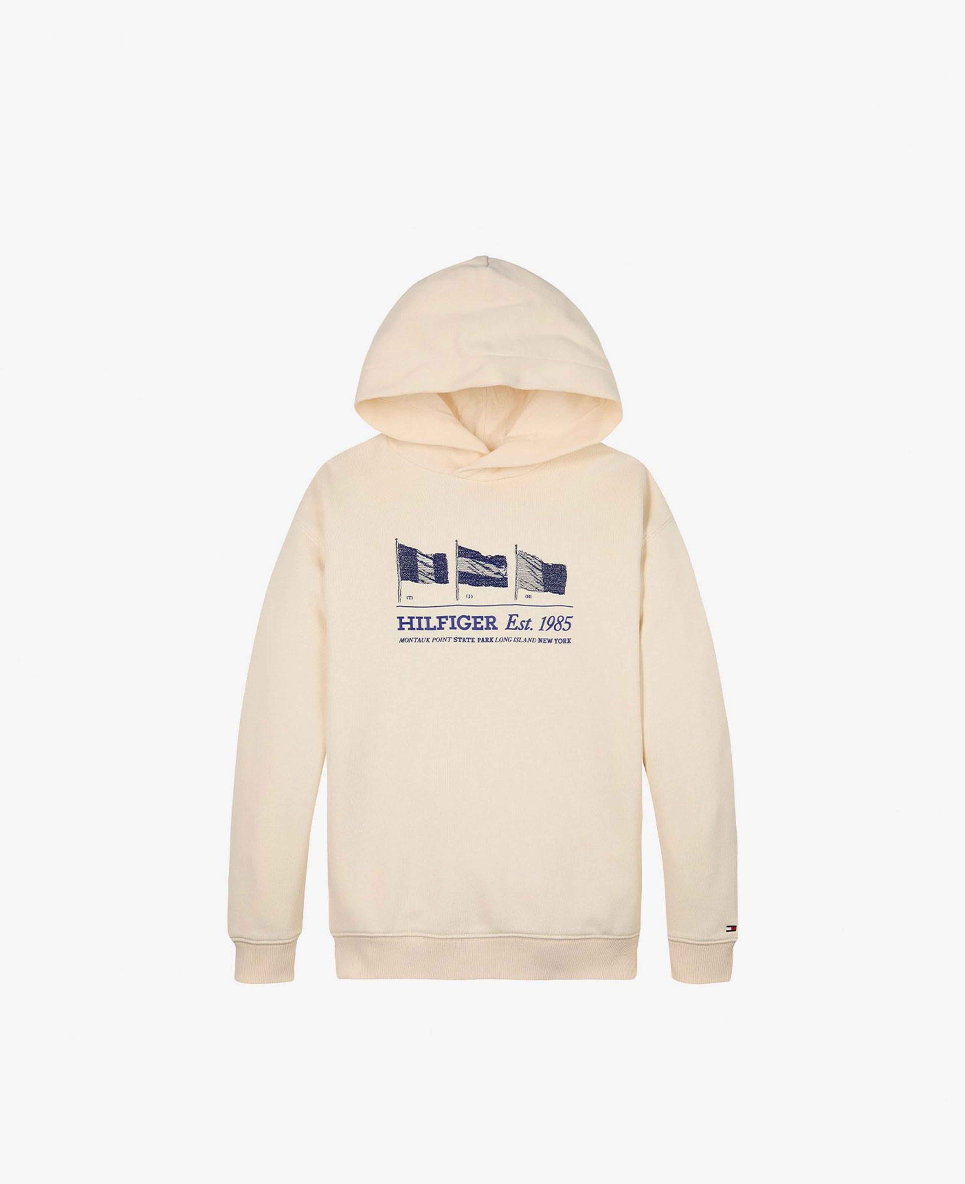 Tommy Hilfiger Waving Flag Çocuk Bej Hoodie