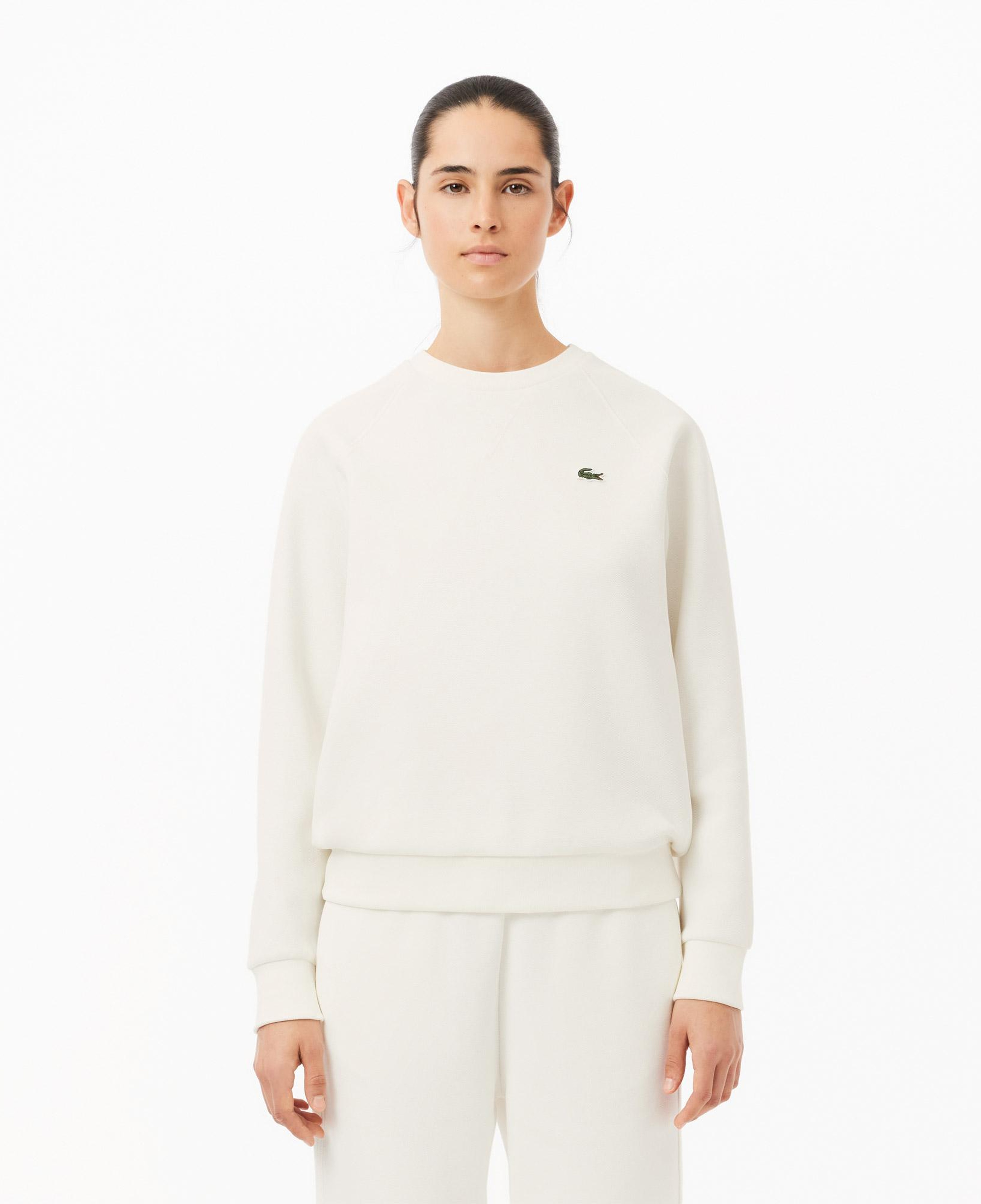 Kadın Regular Fit Bisiklet Yaka Beyaz Sweatshirt