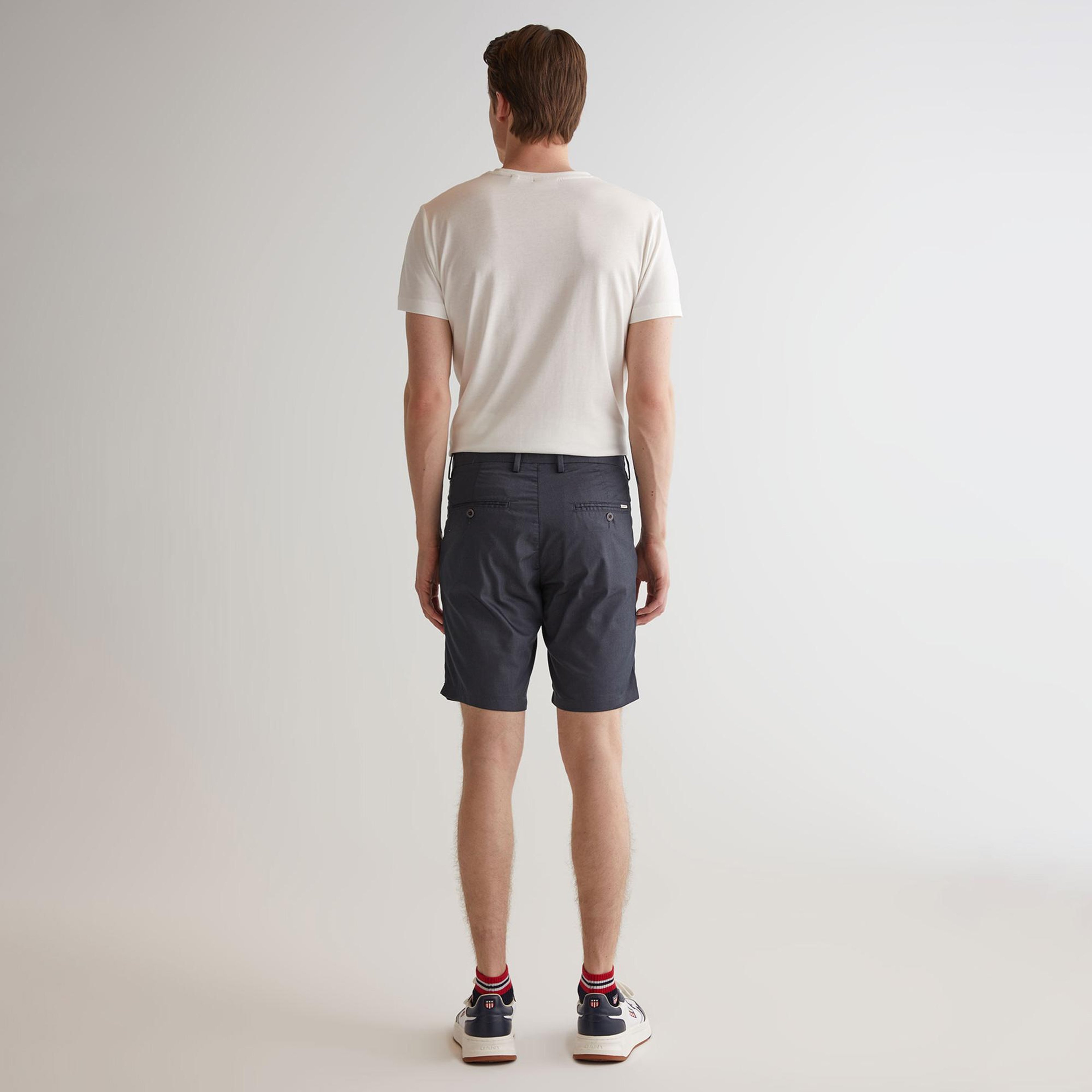 GANT Erkek Gri Slim Fit Şort