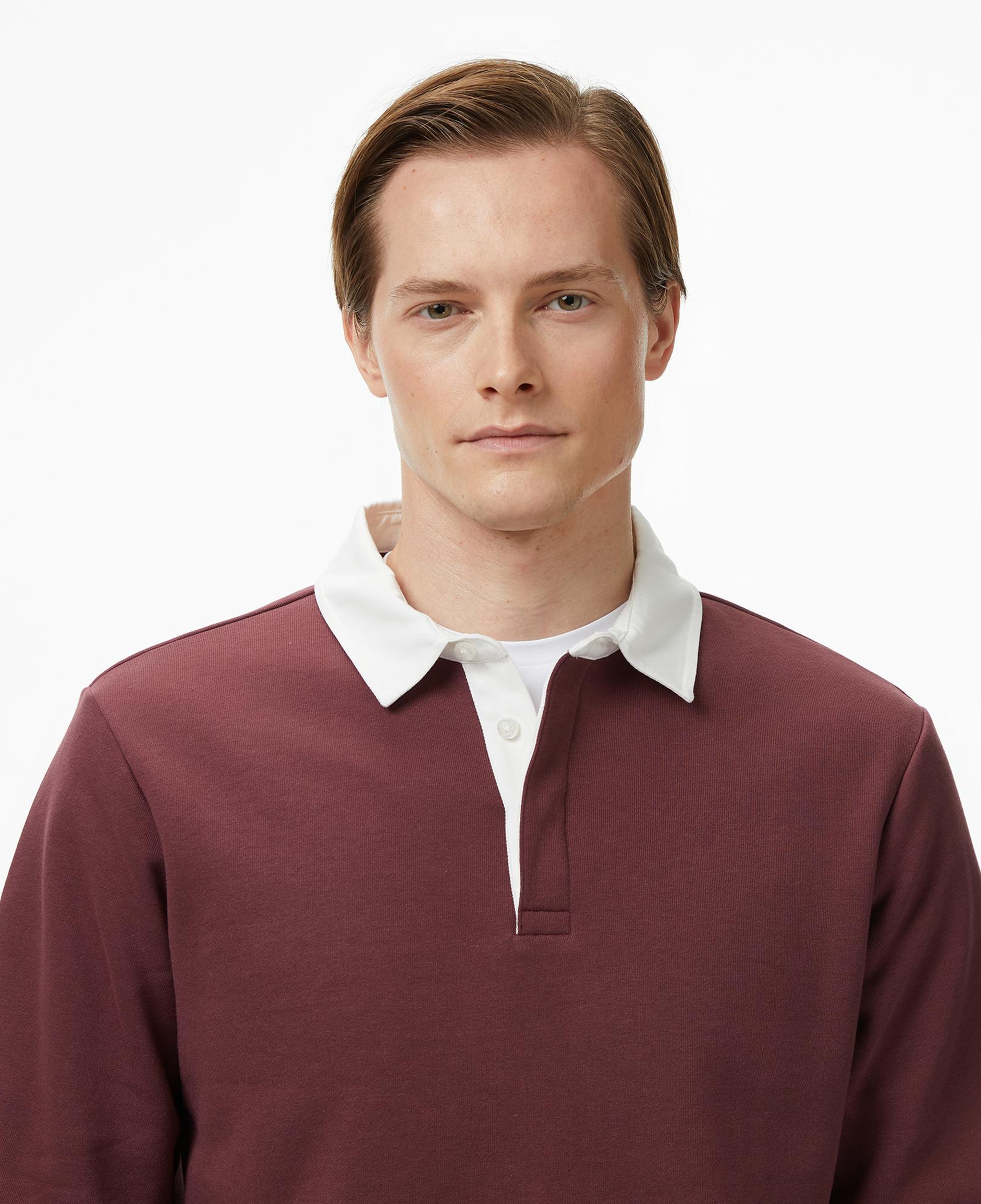 Nautica Erkek Bordo Uzun Kollu Polo Yaka T-Shirt