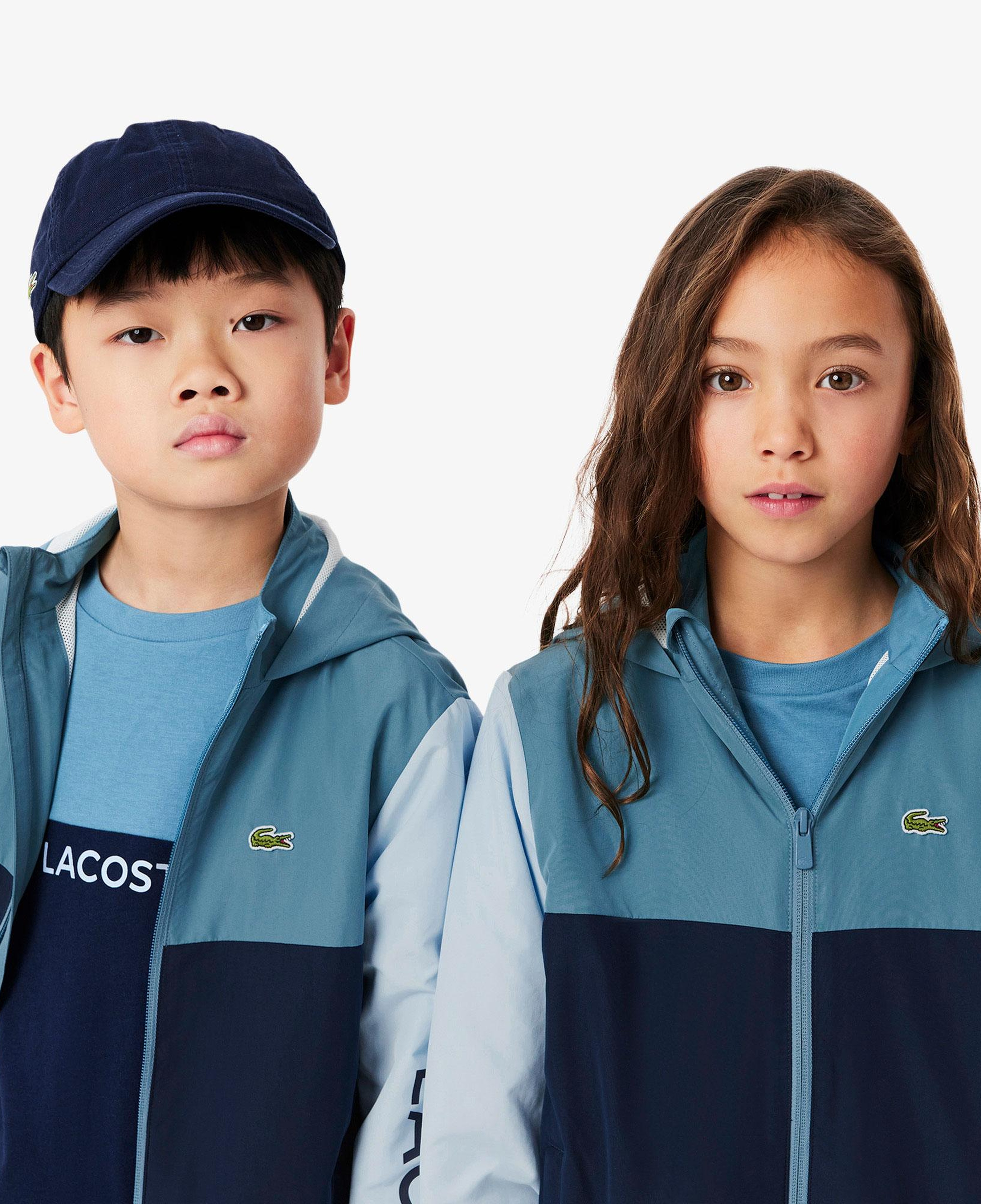 Lacoste Çocuk Kapüşonlu Renk Bloklu Lacivert Ceket