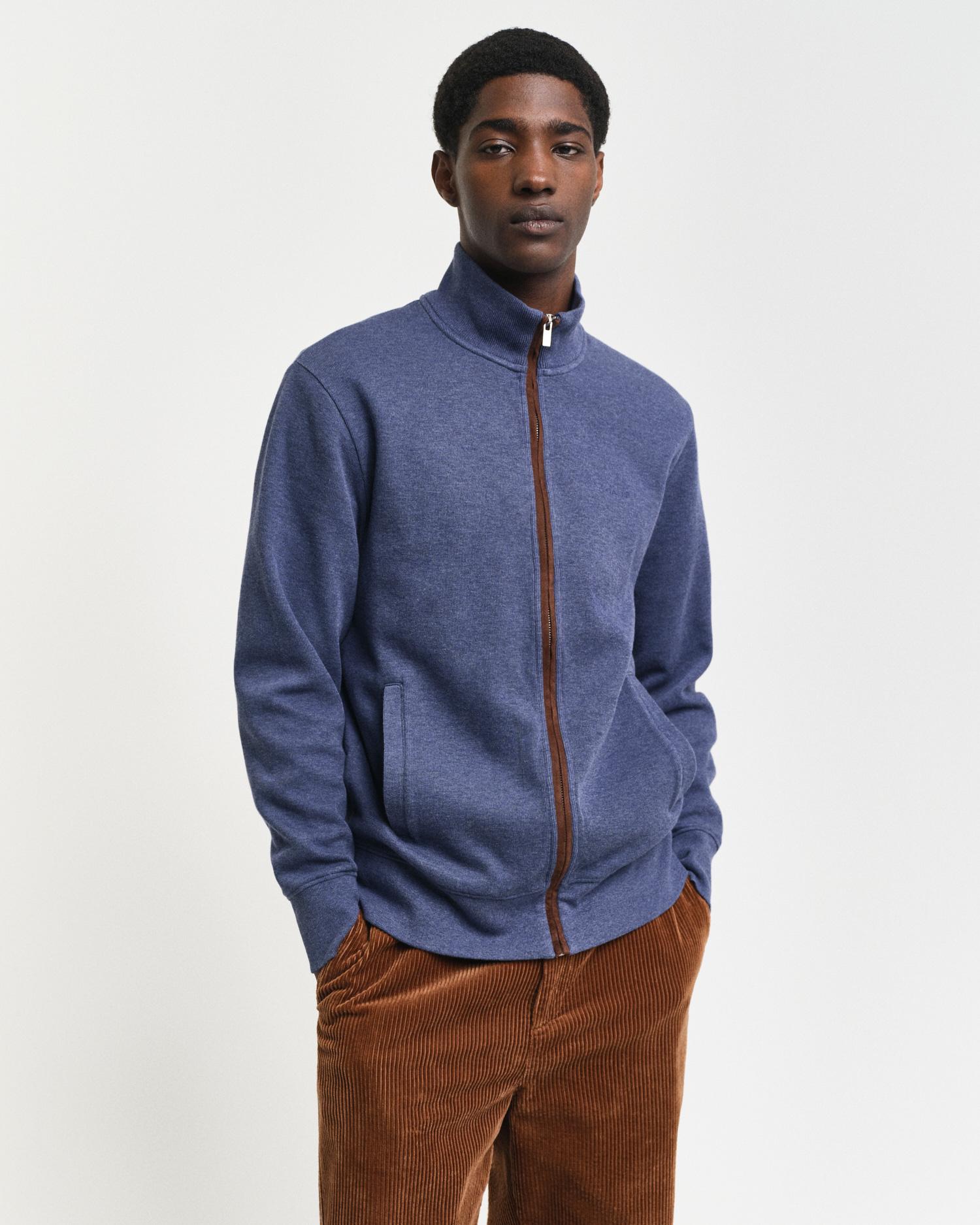 GANT Erkek Mavi Regular Fit Hırka